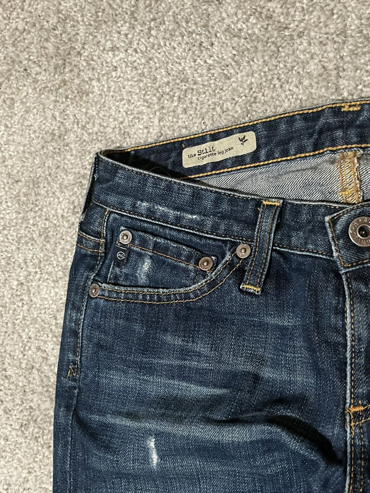 AG Adriano Goldschmied × Designer AG Women's Prima Mid Rise Cigarette Jeans Size 26" / US 2 / IT 38 - 4 Thumbnail