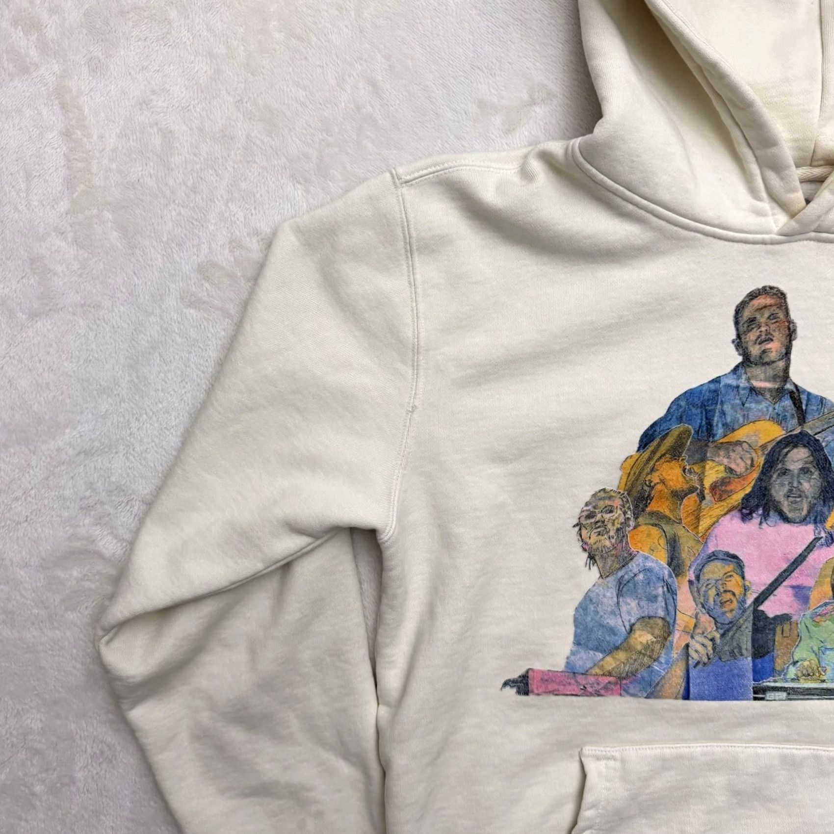 Vintage Zach Bryan Sweater Hoodie Mens Medium White Quittin Time Tour Fleece Graphic Size US M / EU 48-50 / 2 - 6 Thumbnail