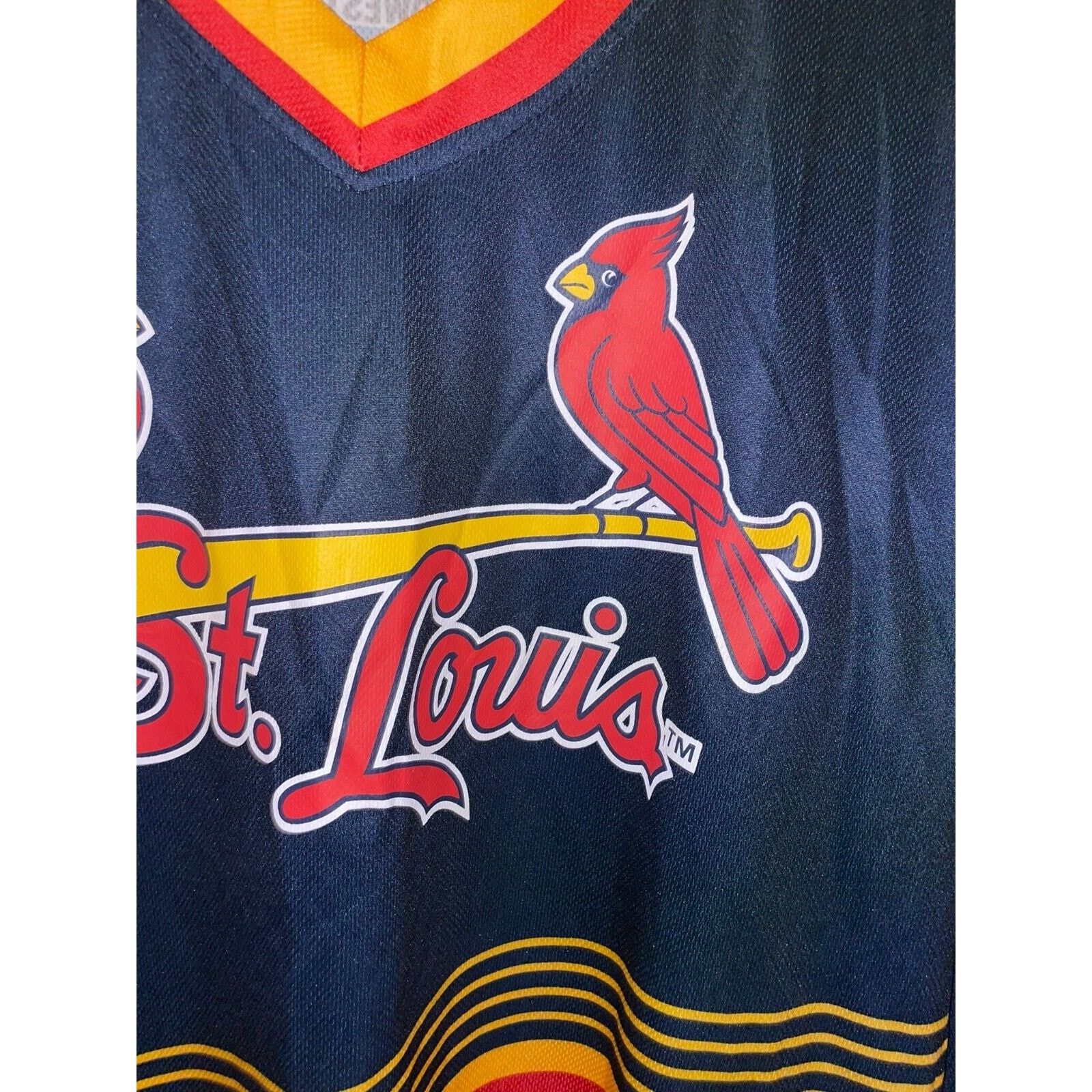 MLB Vintage St. Louis Cardinals Jersey Team Blue Red Top Y2K XL Size US XL / EU 56 / 4 - 4 Thumbnail