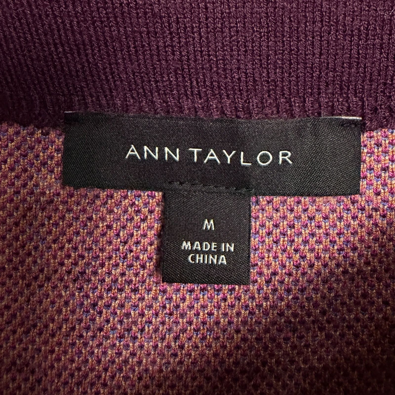Ann Taylor Ann Taylor Women's Medium Purple Plaid Stretch Pencil Skirt Size 31" - 5 Thumbnail