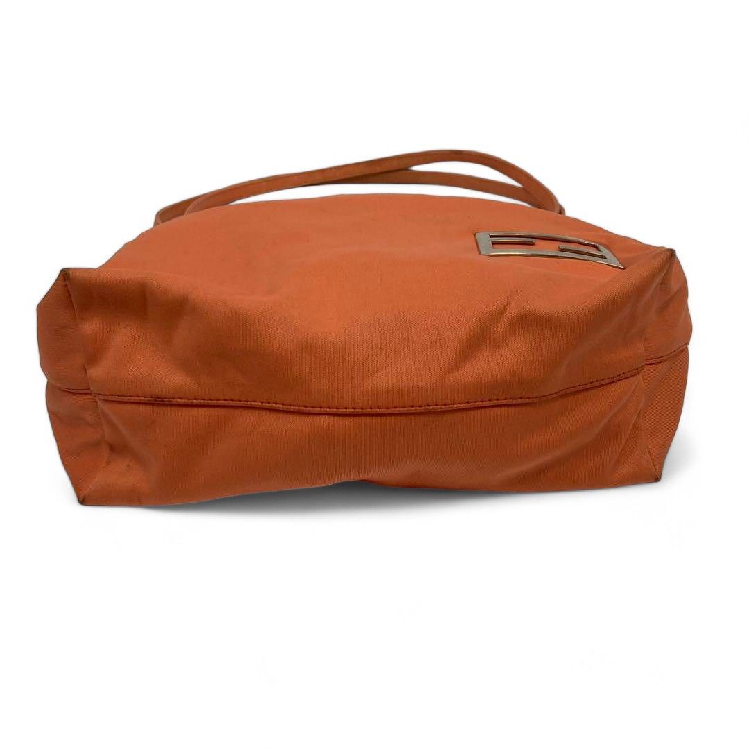 Fendi Fendi - Mamma Handbag Leather Shoulder Bag Orange Silver Size ONE SIZE - 7 Thumbnail