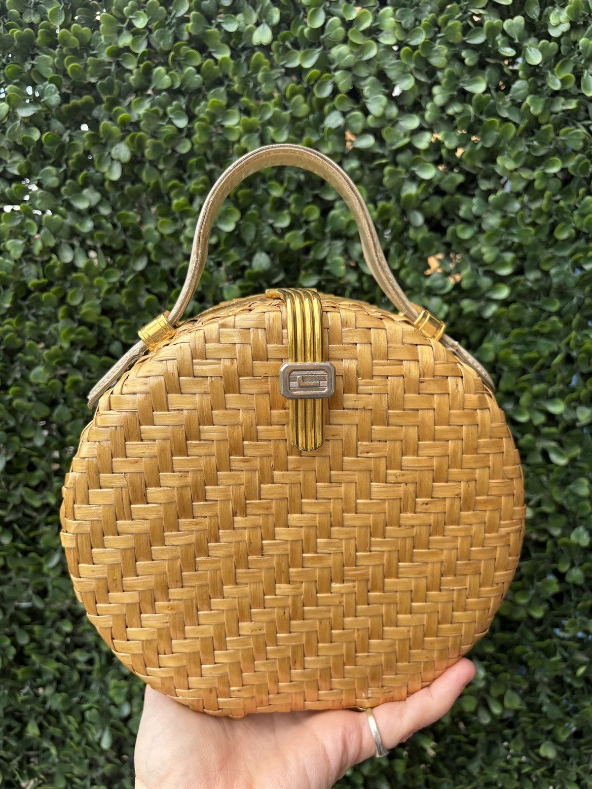 Lancel Vintage summer rattan handbag from the french house Lancel Size ONE SIZE - 2 Thumbnail
