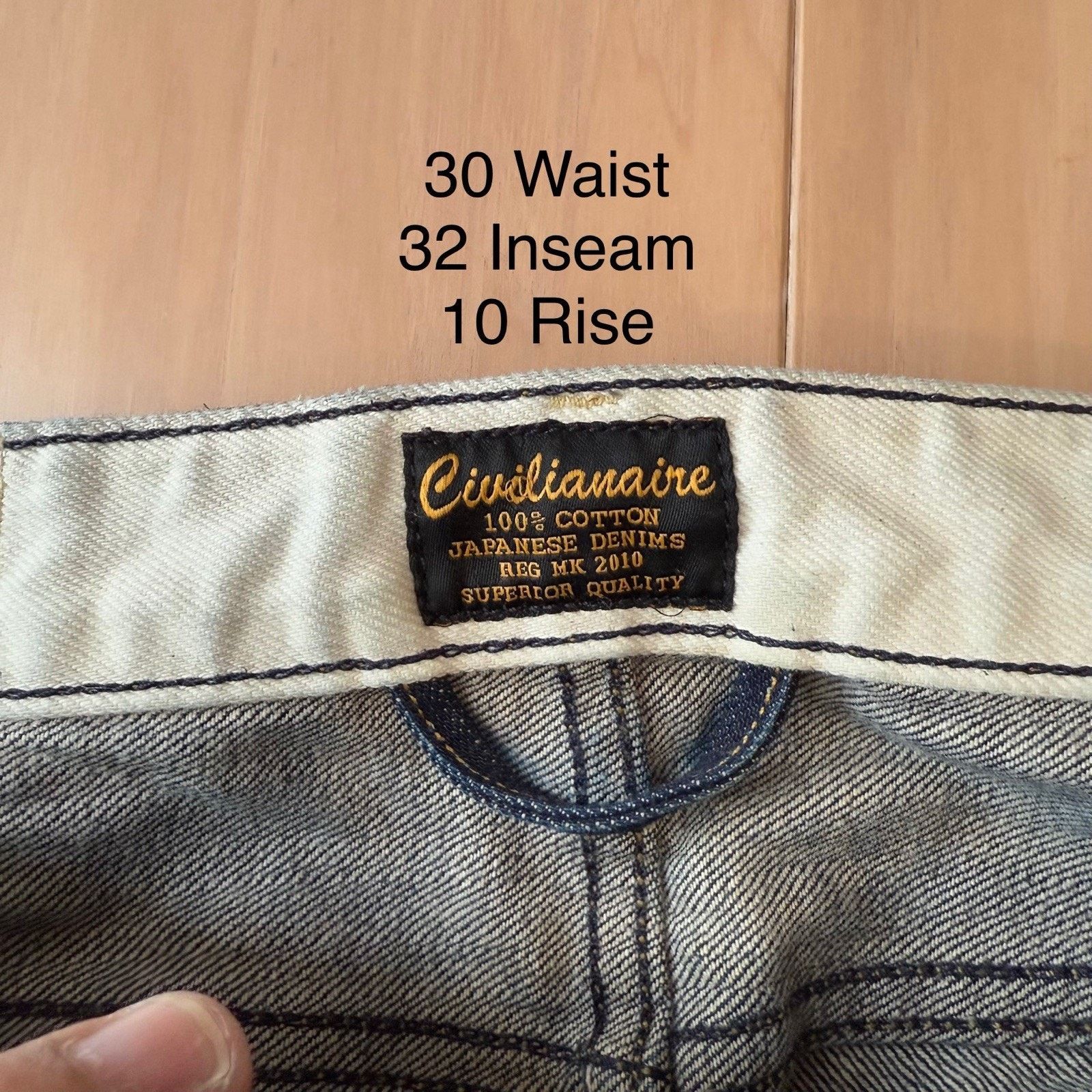 Civilianaire Civilianaire Selvedge Jeans 30 Blue Dark Wash Japan Denim Size US 30 / EU 46 - 5 Thumbnail