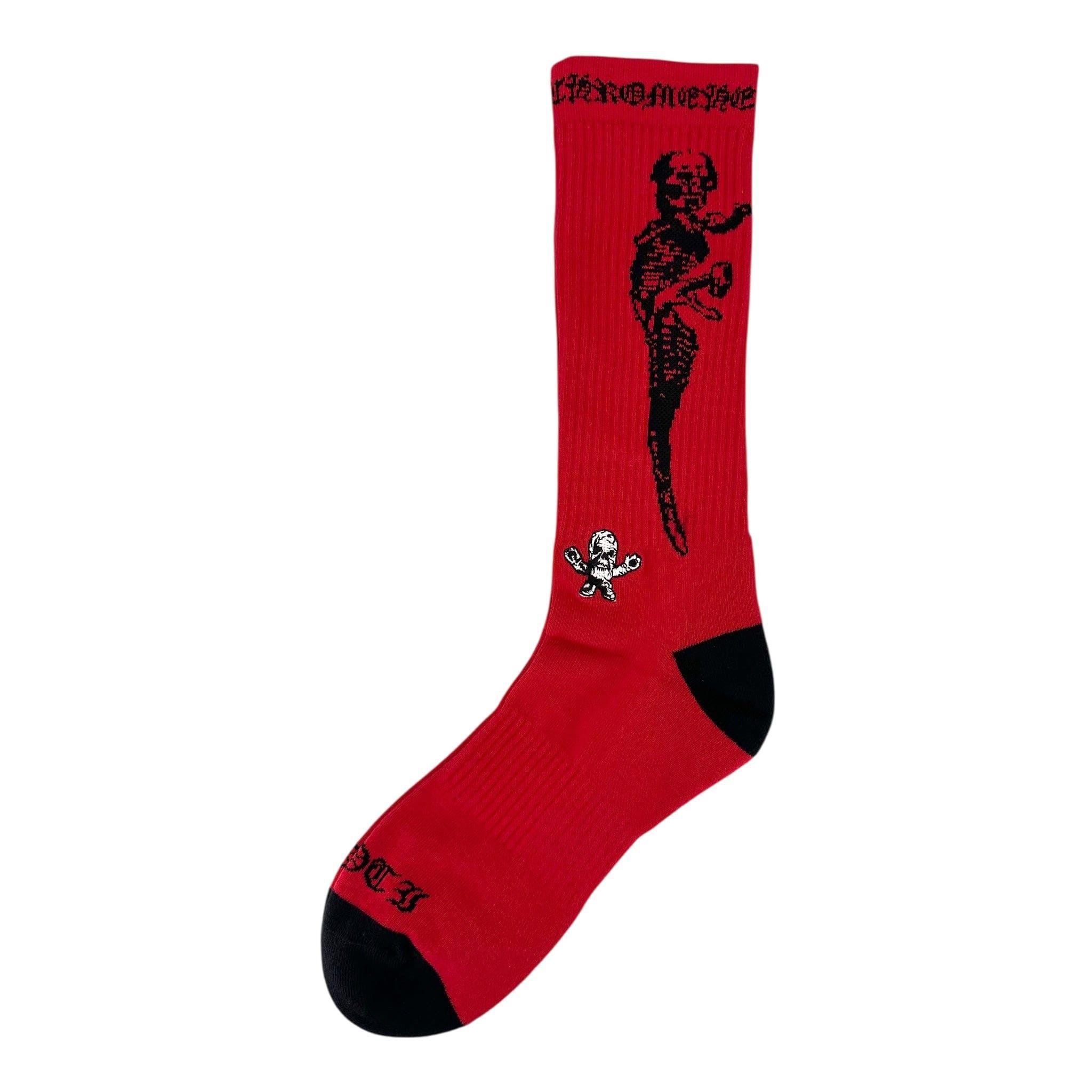 Chrome Hearts CH Fuck You Logo Socks White Red | Grailed