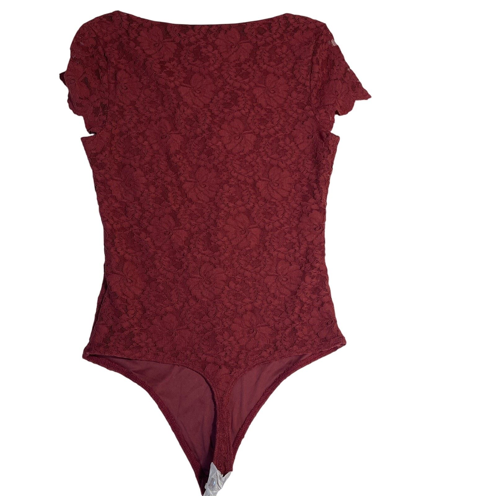 Express Express Burgundy Lace Bodysuit Small- NWT Retail $59.90 Size S / US 4 / IT 40 - 4 Thumbnail