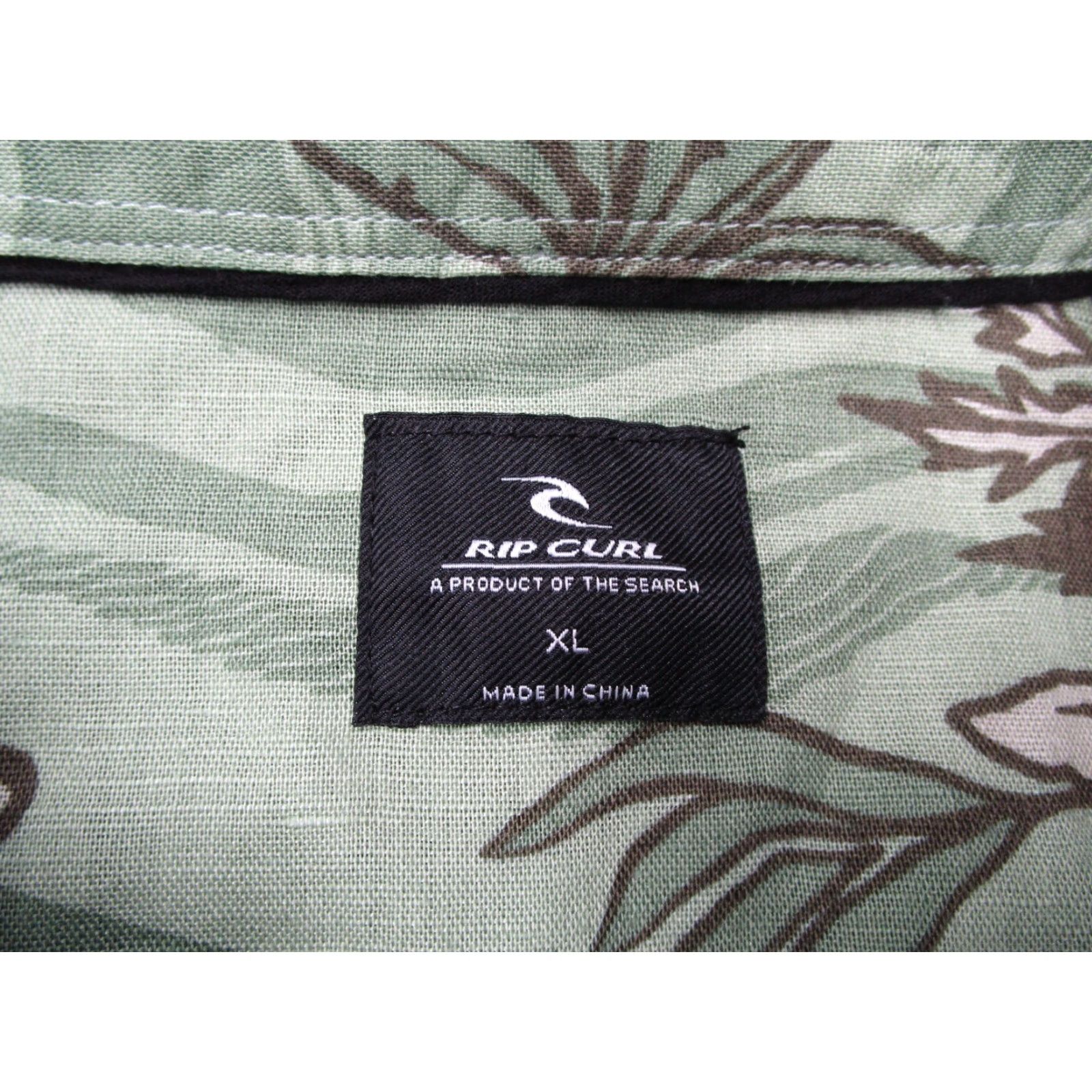 Rip Curl RIP CURL Shirt Mens XL Green Floral Linen Blend Button-Up Hawaiian Size US XL / EU 56 / 4 - 3 Thumbnail