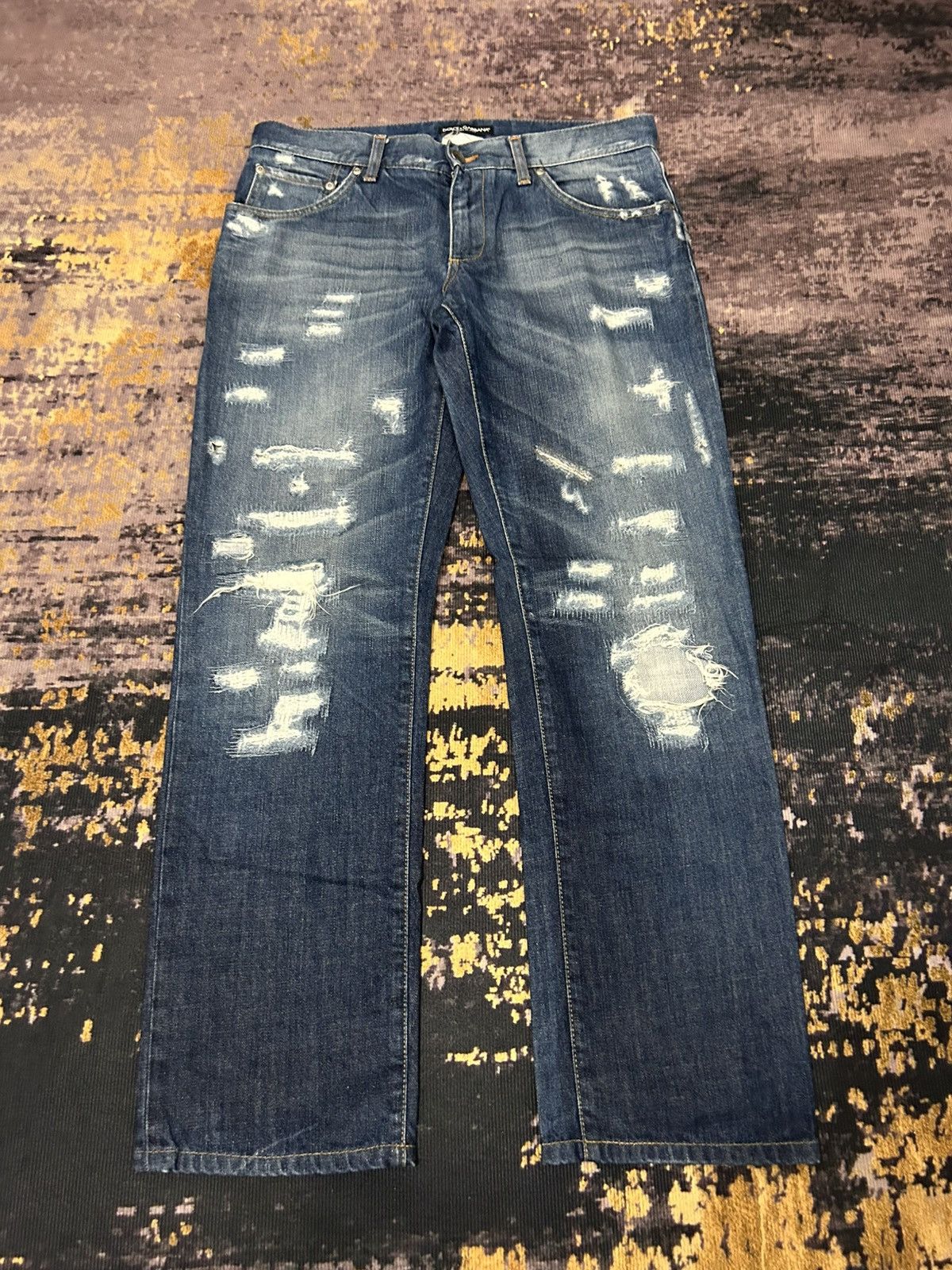 Dolce & Gabbana Dolce & Gabbana Distressed Jeans Size US 33 - 2 Thumbnail