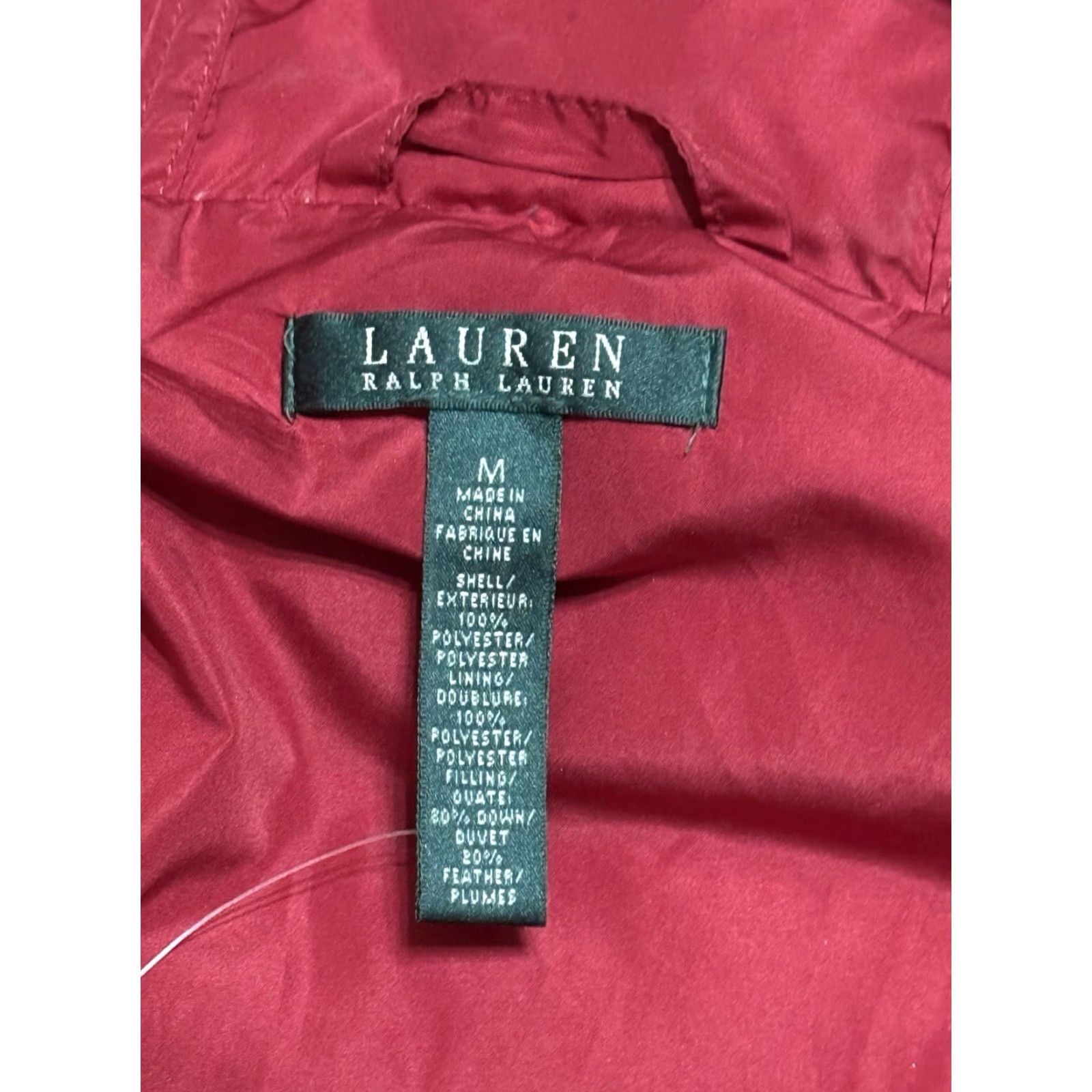Ralph Lauren LAUREN Ralph Lauren Womens Red Hooded Zip Front Down Jacket Belt Medium Flaws Size M / US 6-8 / IT 42-44 - 4 Thumbnail