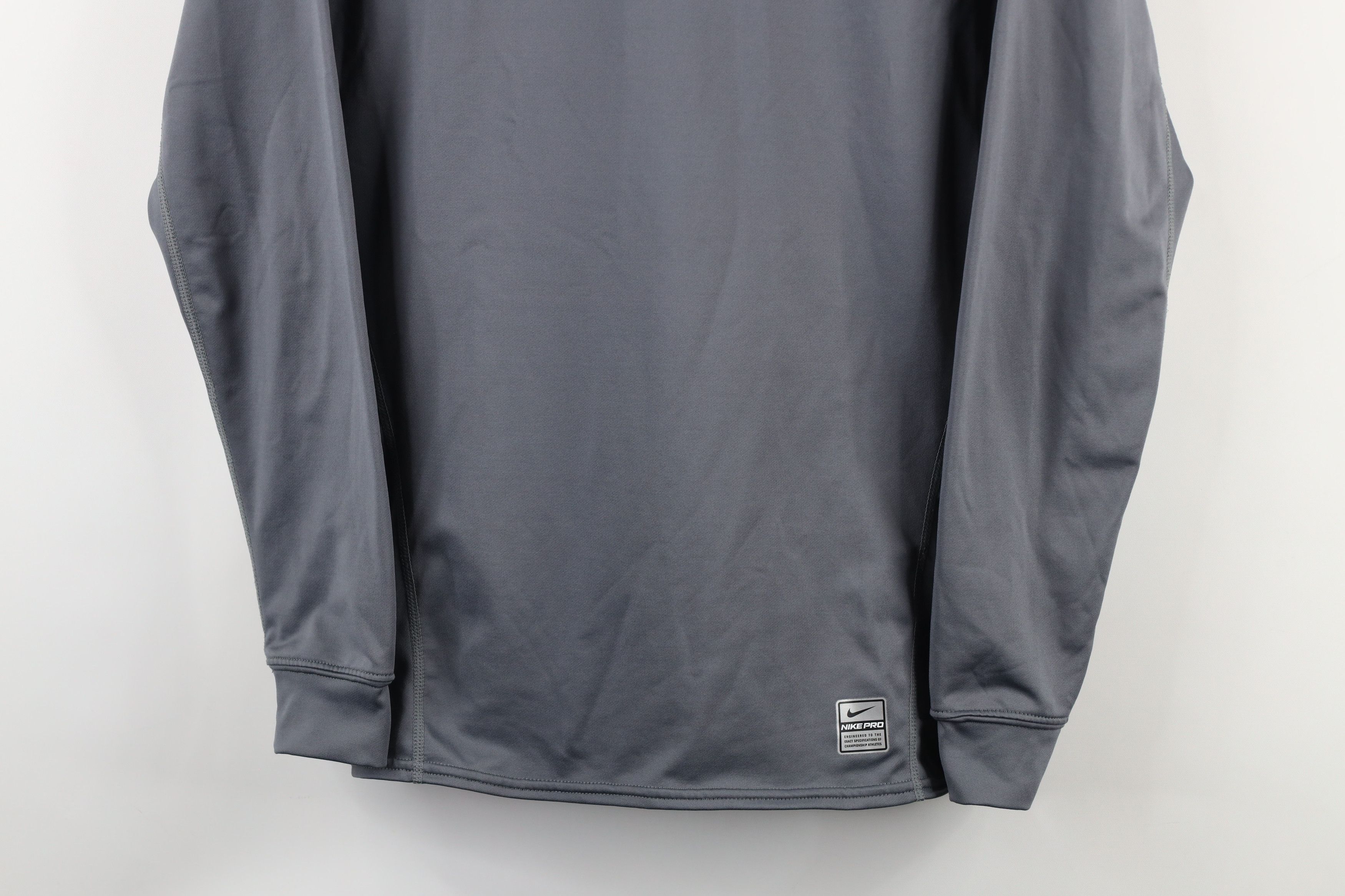 Nike × Vintage Nike Pro Mini Swoosh Mock Neck Compression T-Shirt Gray Size US M / EU 48-50 / 2 - 3 Thumbnail