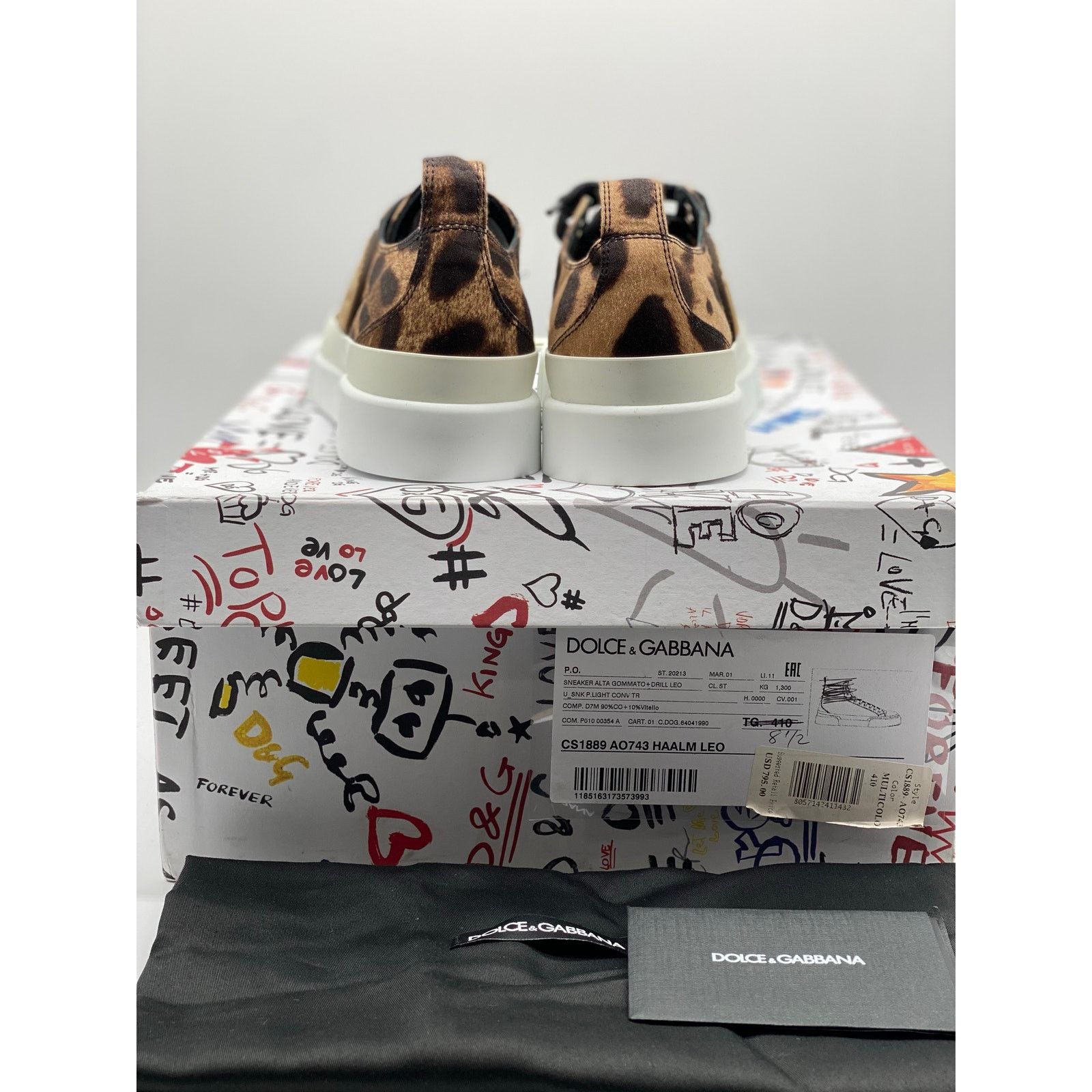 Dolce & Gabbana Dolce & Gabbana Portofino Low-Top Sneakers sz. 37.5 EU Size US 7.5 / IT 37.5 - 9 Thumbnail
