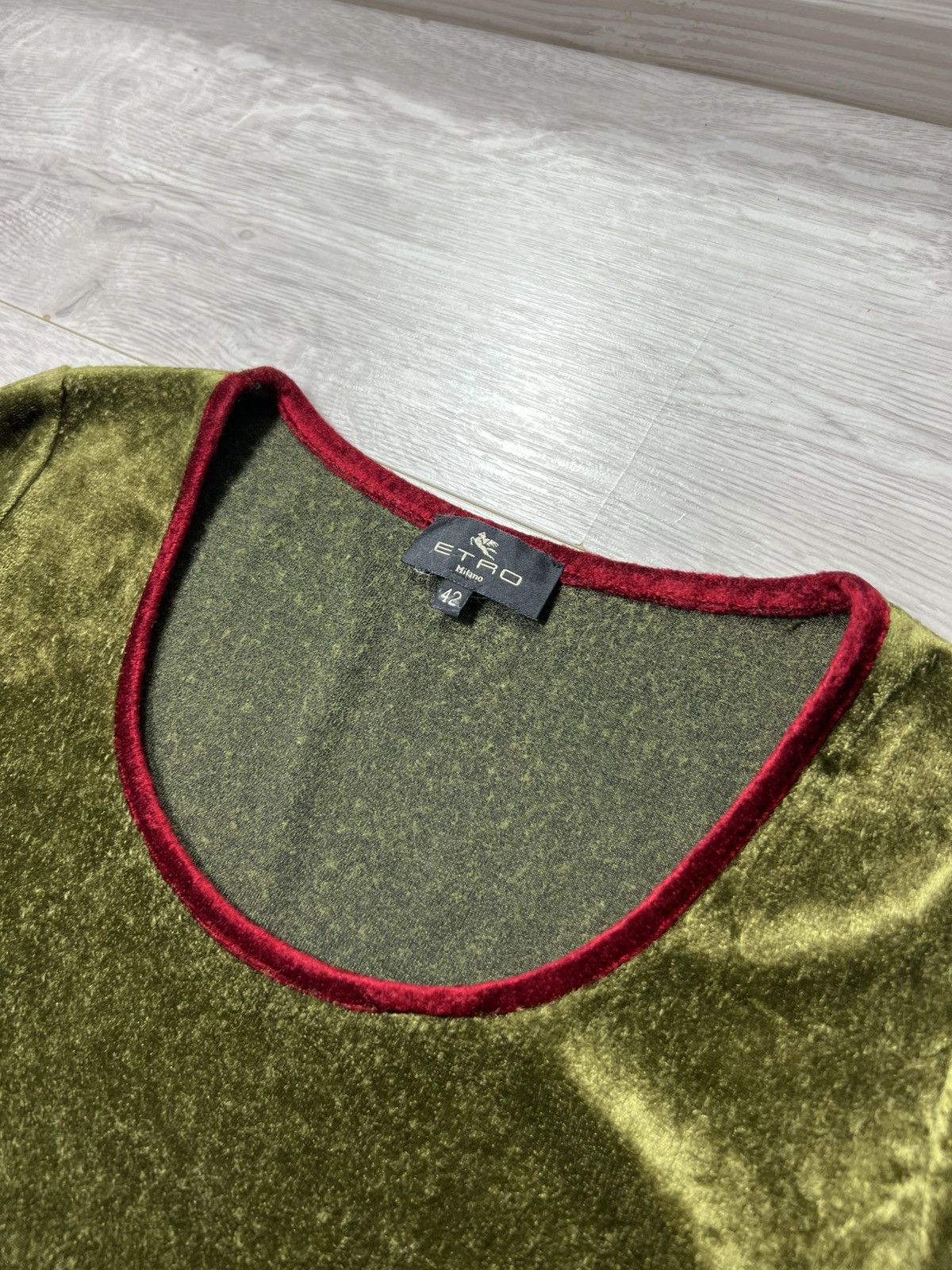 Etro Rare Etro Milano Velour Top Blouse Long Sleeve Size 42 Size M / US 6-8 / IT 42-44 - 9 Thumbnail