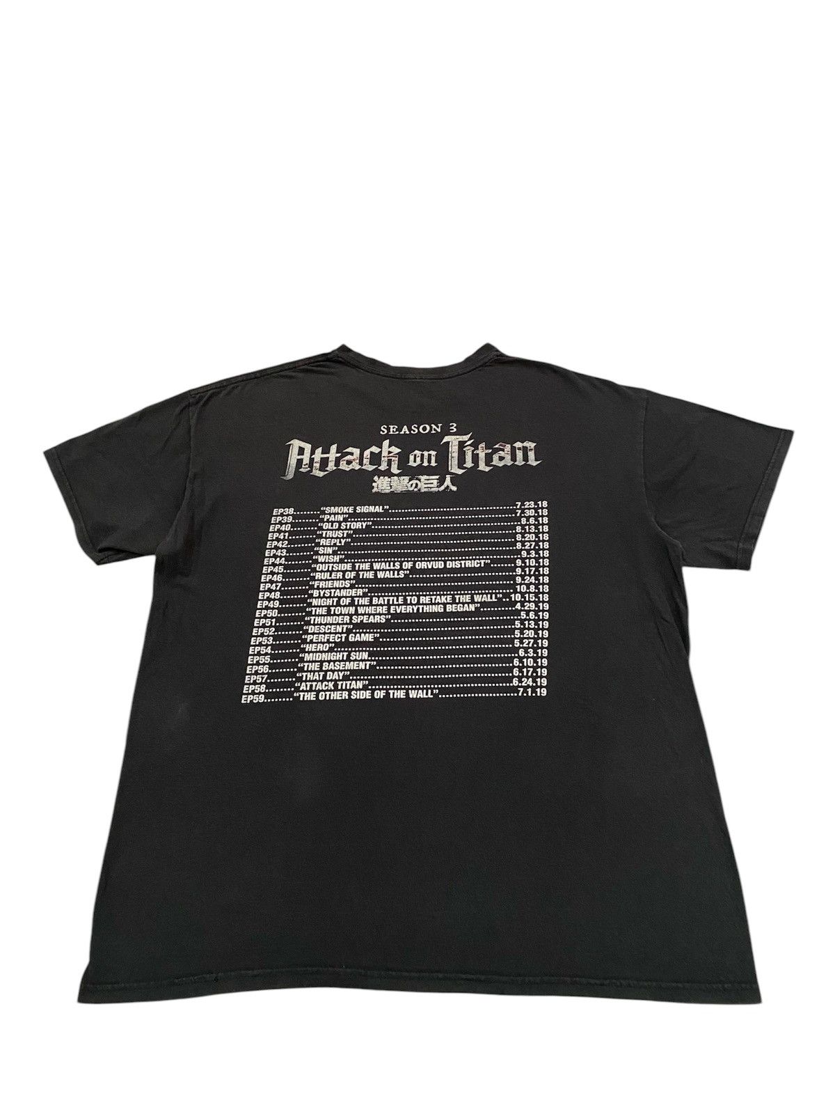 Anime × Japanese Brand Attack Of The Titans Graphic Anime Tee Size US XL / EU 56 / 4 - 4 Thumbnail