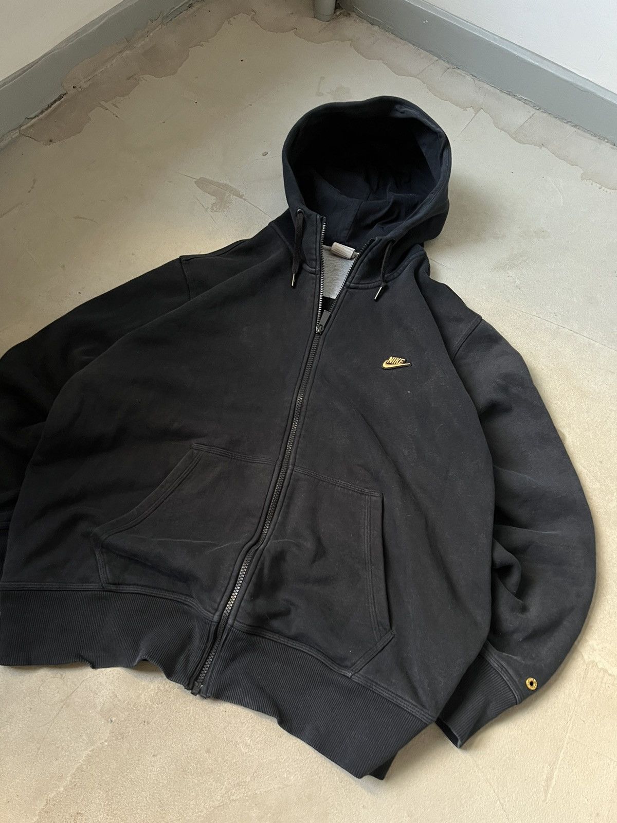 Nike × Vintage Vintage Nike zip hoodie rap oversize hoodie big logo Size US XL / EU 56 / 4 - 2 Thumbnail