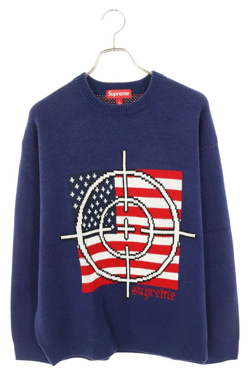 Supreme Supreme Chain Link Fence Knit Sweater Navy | Grailed