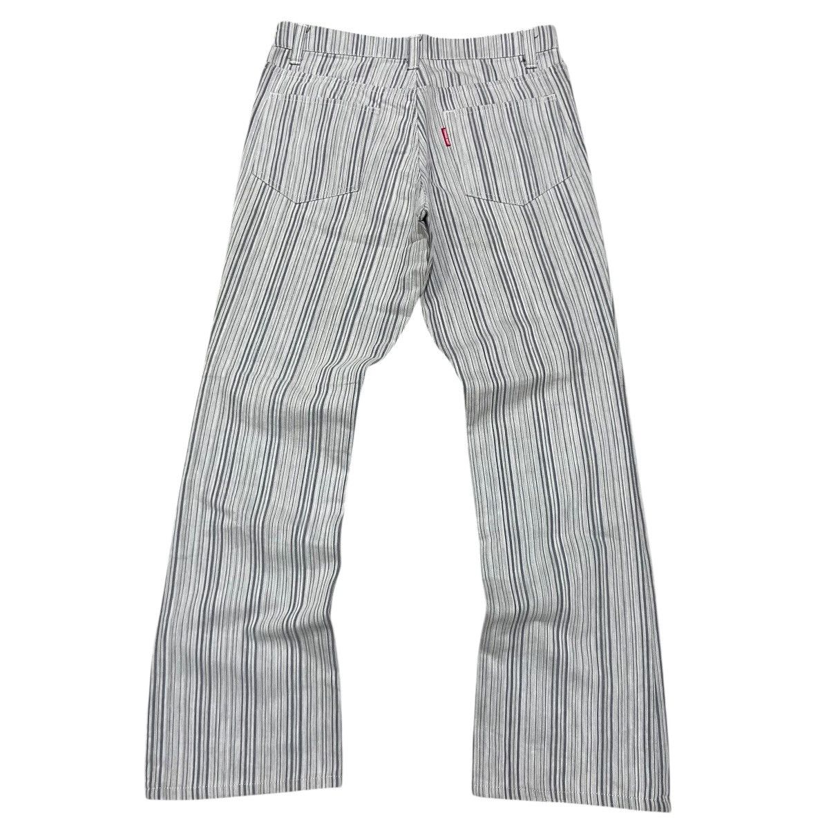Tornado Mart Tornado Mart Grey Stripe Flared Pants Size US 29 - 7 Thumbnail