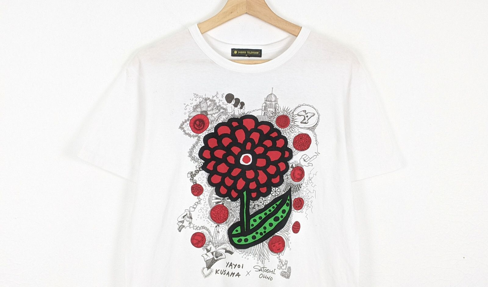 Japanese Brand Vintage Yayoi Kusama x Satoshi Ohno 24 hour television shirt Size US M / EU 48-50 / 2 - 3 Thumbnail