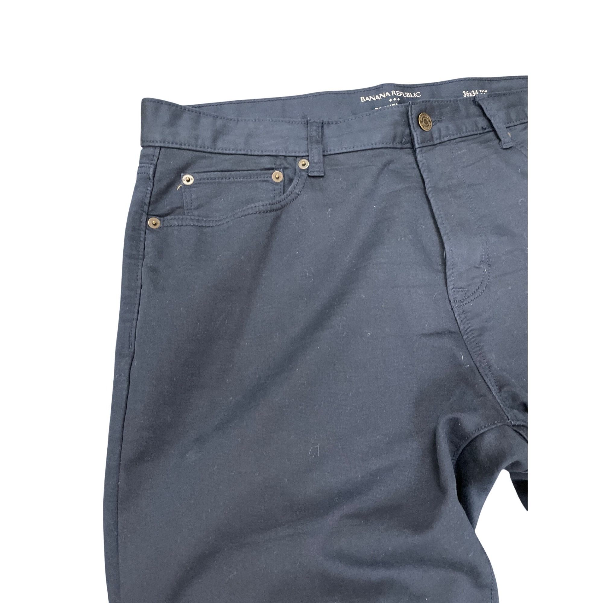 Banana Republic Banana Republic Mens Travel Jean Navy Blue Size 36x34 SKU 83 Size US 36 / EU 52 - 2 Thumbnail