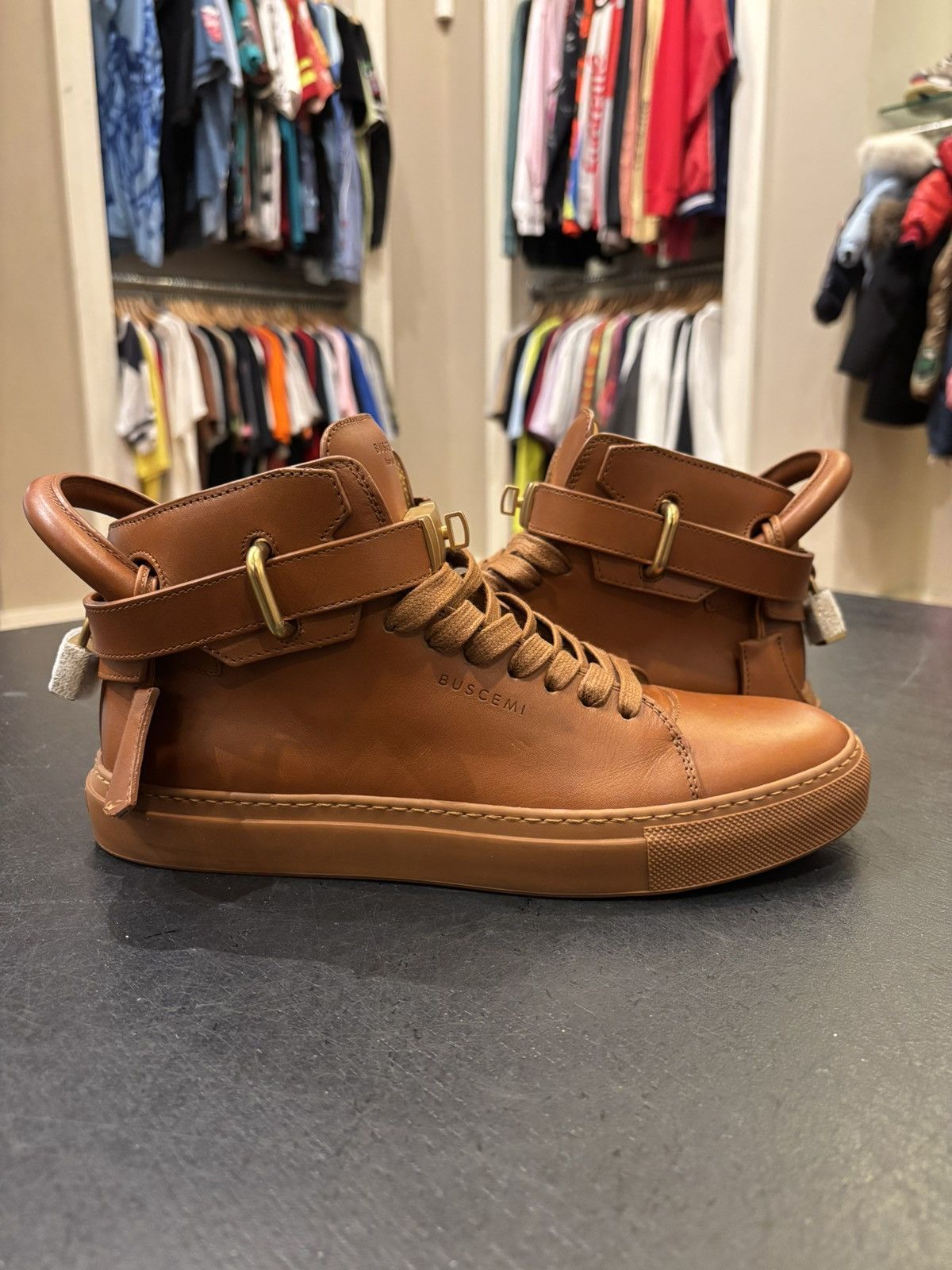 Buscemi Buscemi High Top Lock Sneakers Size US 8 / EU 41 - 2 Thumbnail