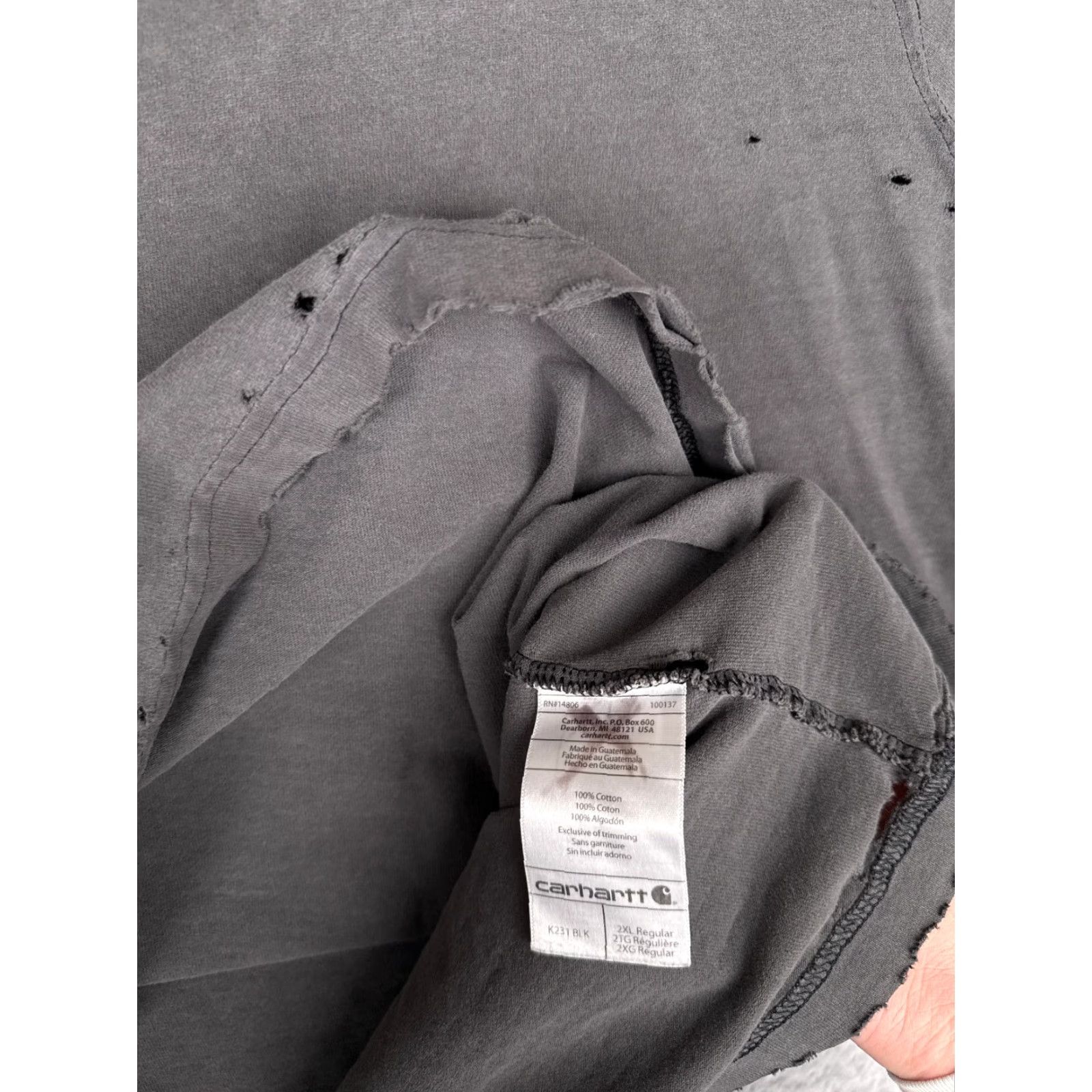 Carhartt Carhartt Shirt Men 2XL Gray 3/4 Sleeve Crew Neck Cotton Workwear READ Size US XXL / EU 58 / 5 - 7 Thumbnail