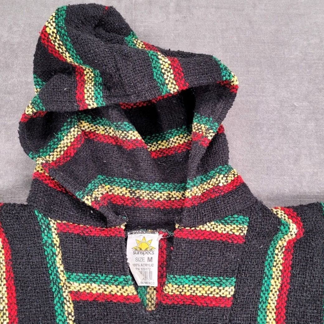 Sunspel Sunspecs Baja Hoodie Pullover Striped Festival Poncho Sweater Medium Size US M / EU 48-50 / 2 - 5 Thumbnail