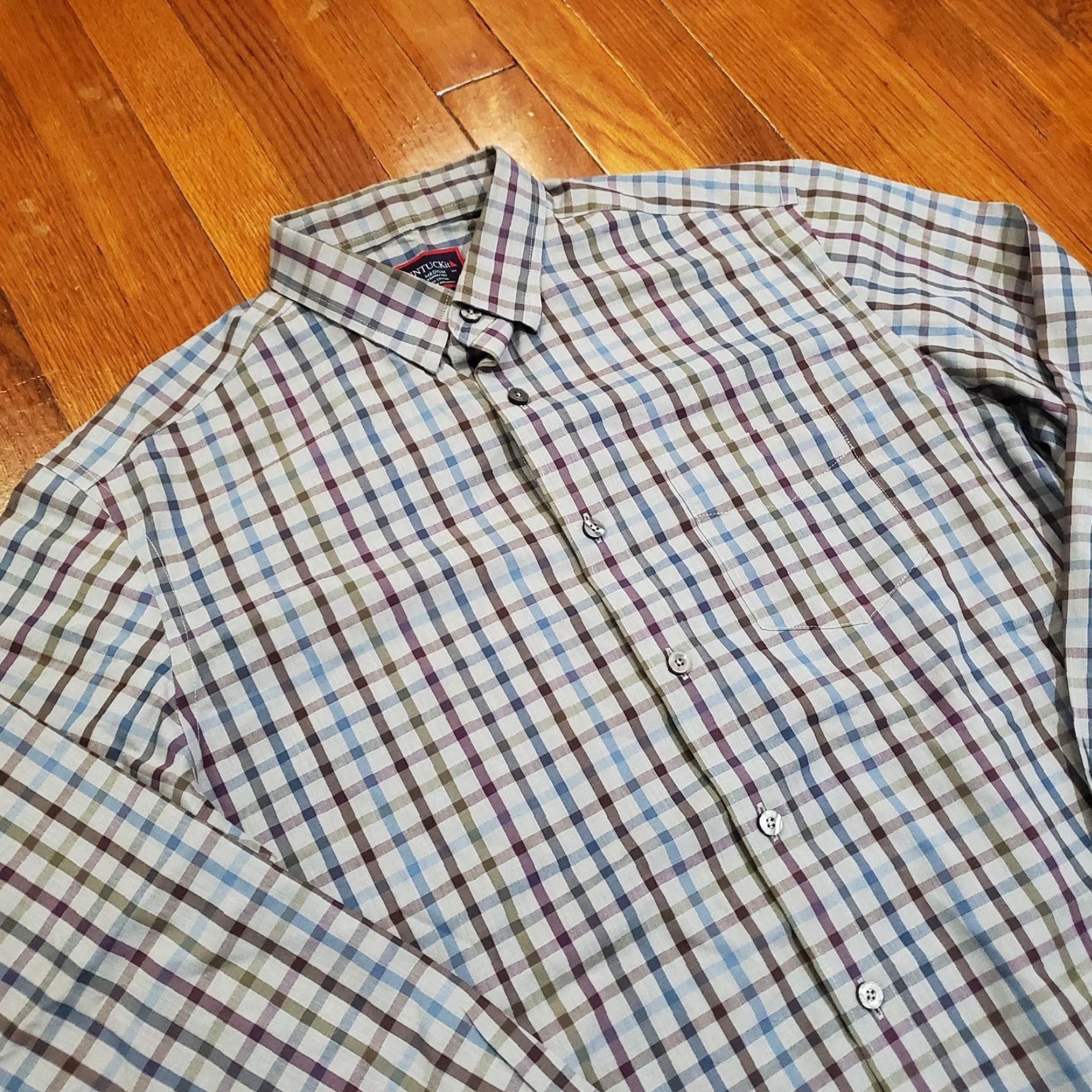 UNTUCKit UNTUCKit Shirt Mens Medium Gray Plaid Gilliard WF Button Down Long Sleeve Casual Size US M / EU 48-50 / 2 - 4 Thumbnail