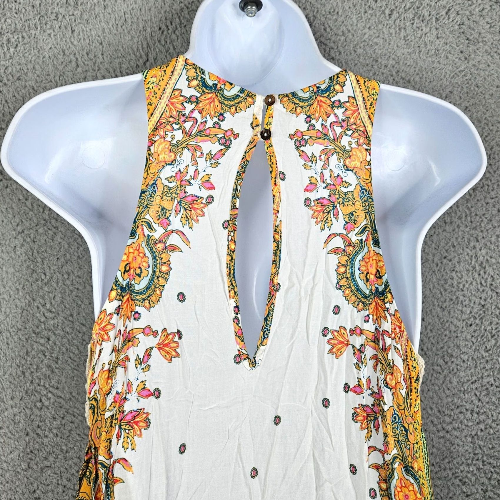 Free People VINTAGE Intimately By Free People Women's Darjeeling Floral A-line Mini Dress XS Size XS / US 0-2 / IT 36-38 - 4 Thumbnail