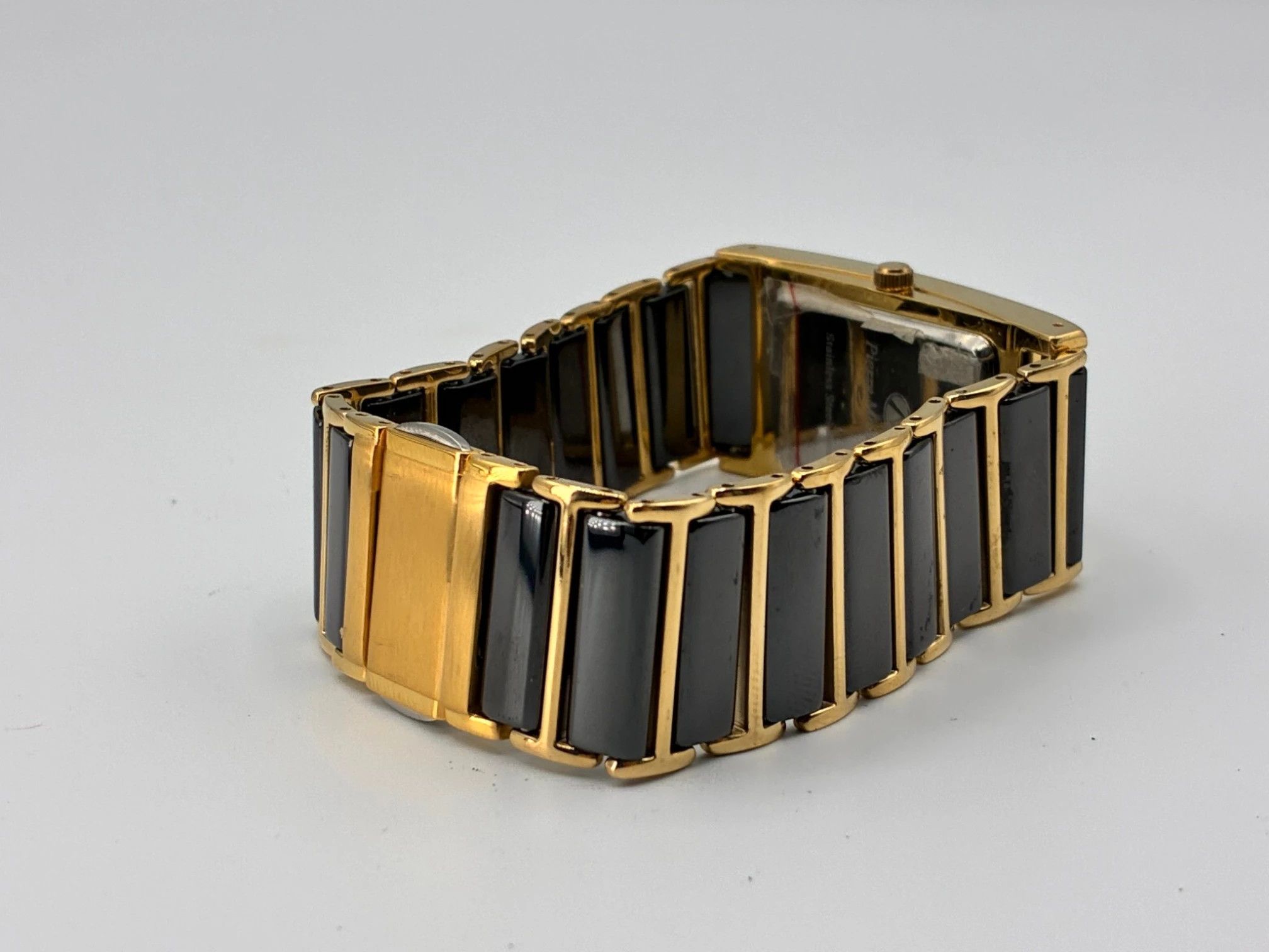 Other Pierre Montreux Quartz Two-Tone Ceramic Style Tank Watch Size ONE SIZE - 3 Thumbnail