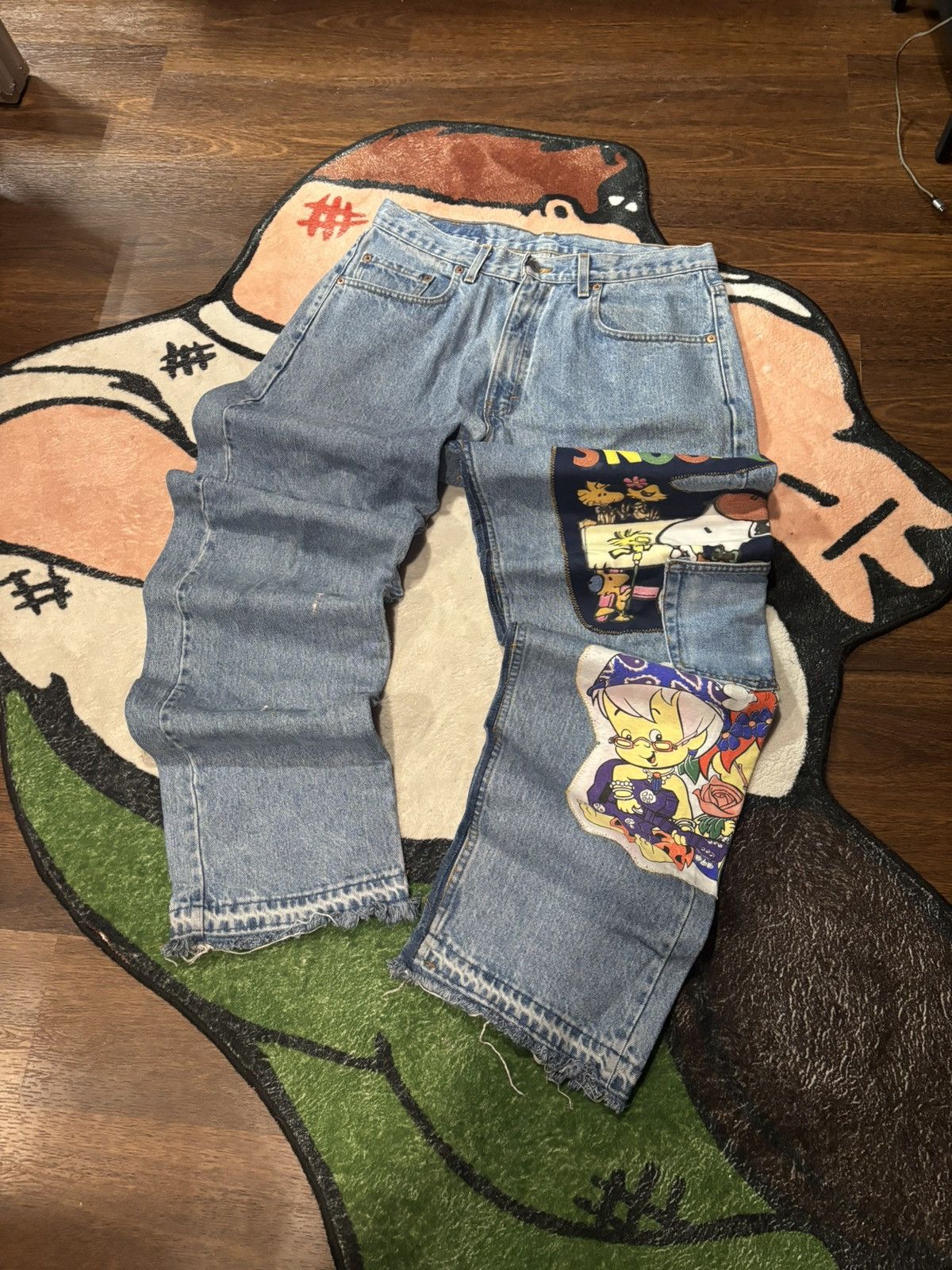 Levi's Vintage Clothing Customized vintage denim jeans with patchwork Disney themed Size US 34 / EU 50 - 1 Thumbnail
