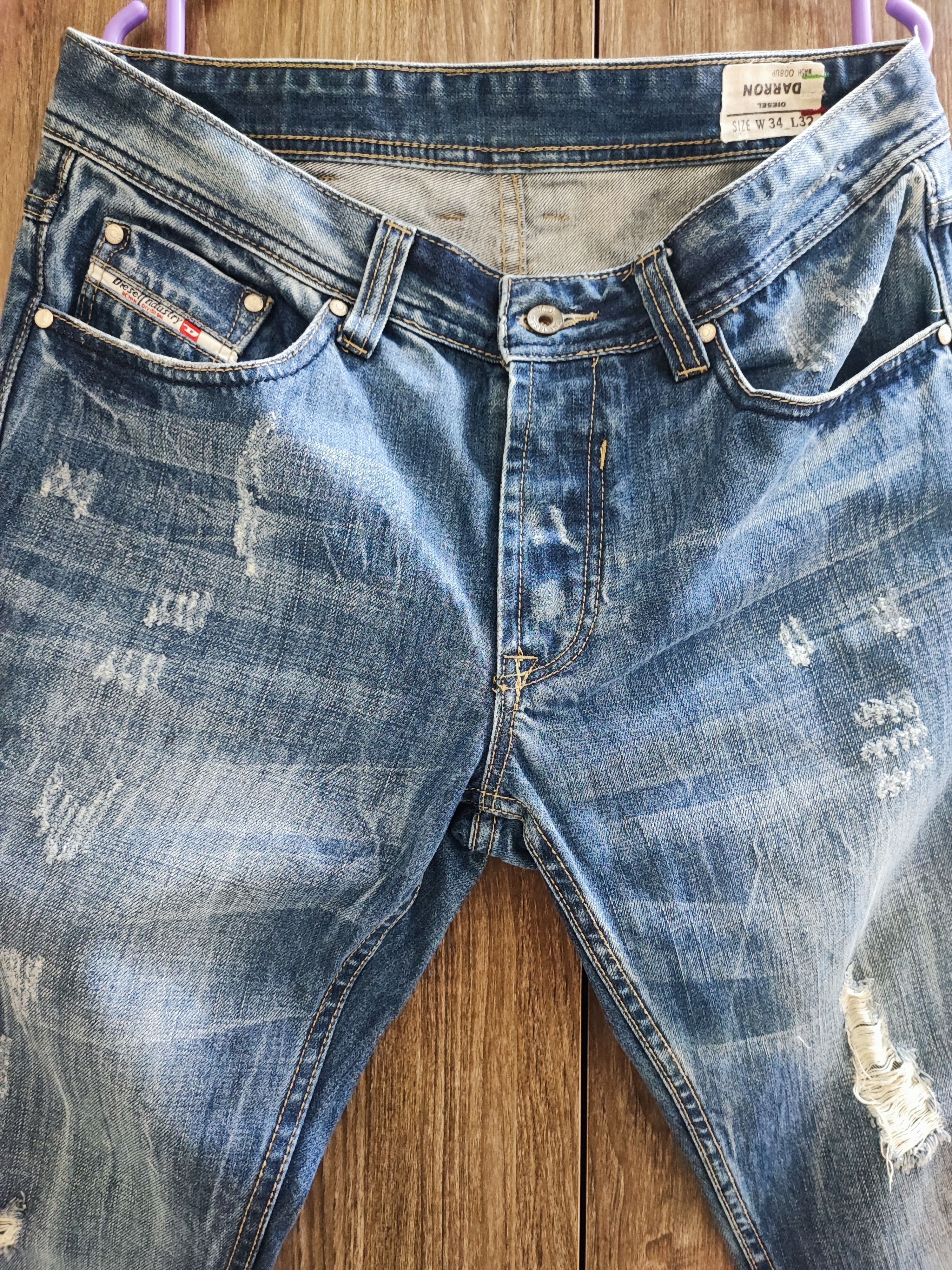 Diesel Distressed Blue Denim Made in italy