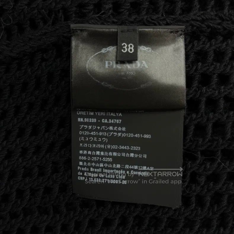 Prada Prada Black classic logo two-piece hollow knitted dress Size XS / US 0-2 / IT 36-38 - 7 Thumbnail