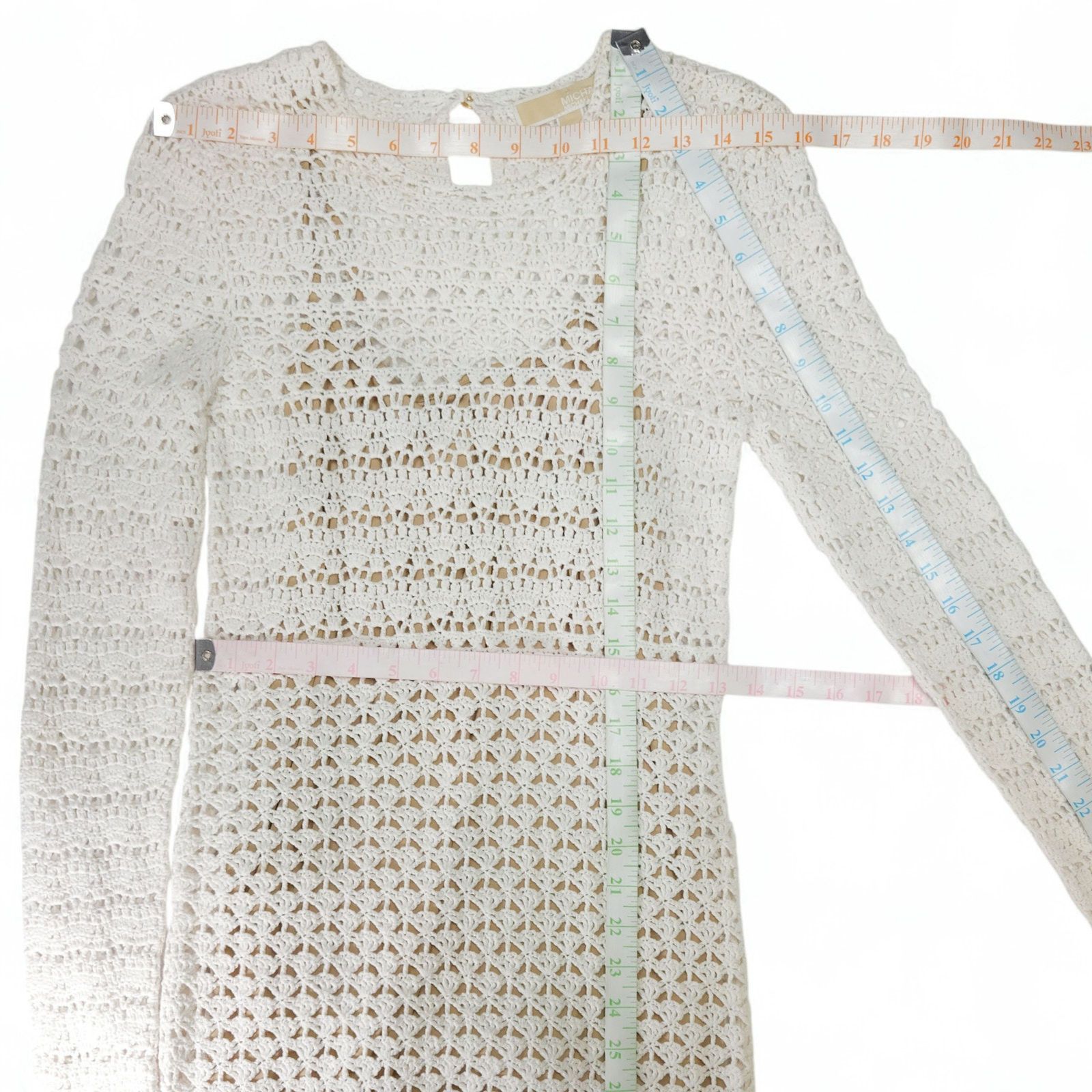 Michael Kors NWOT Michael Kors Crocheted White Bodycon Dress XS Cottage Size XS / US 0-2 / IT 36-38 - 8 Thumbnail