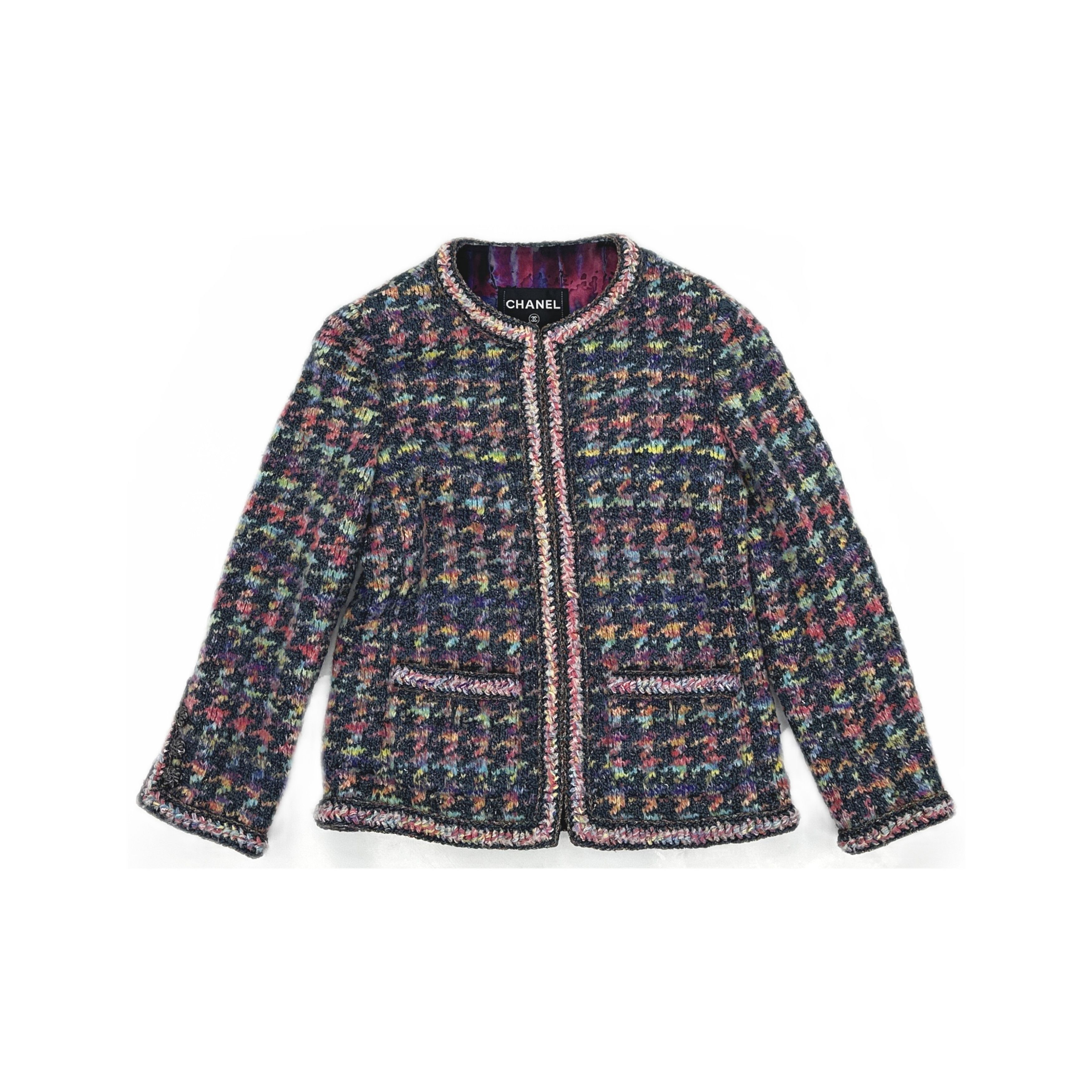 Chanel Chanel Multicolor Houndstooth Tweed Jacket Size 34 Size XS / US 0-2 / IT 36-38 - 1 Thumbnail