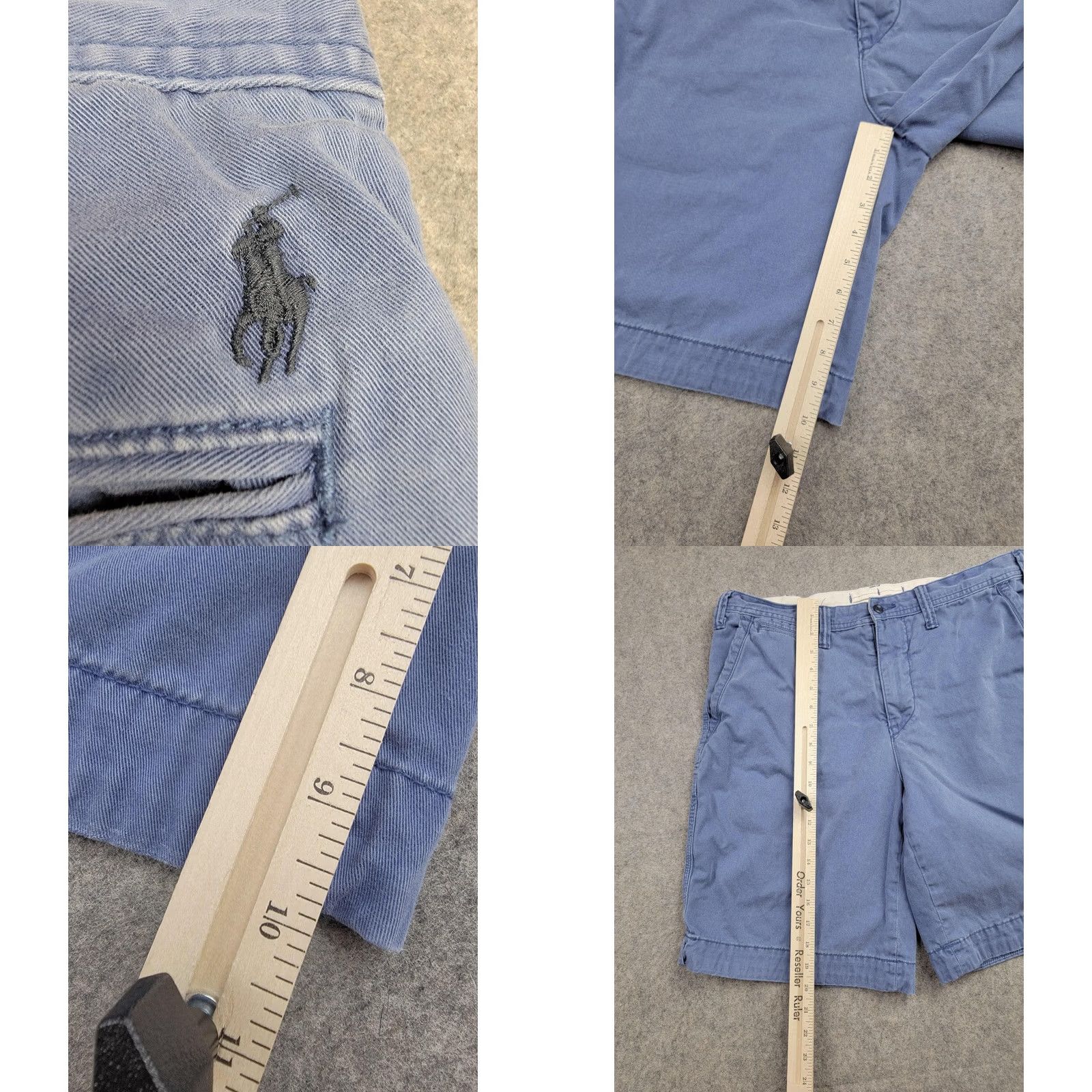 Polo Ralph Lauren Polo Ralph Lauren Shorts Mens 33 Blue Relaxed Fit Chino Cotton Flat Front Pony Size US XS / EU 42 / 0 - 9 Thumbnail