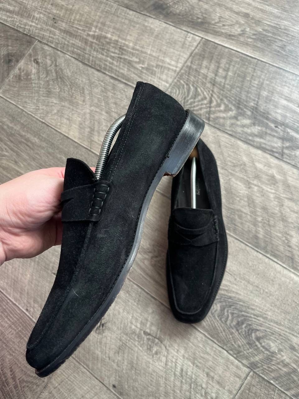 Russell & Bromley Russell & Bromley Black Suede Handmade Penny Strap EU 43 Size US 10 / EU 43 - 7 Thumbnail