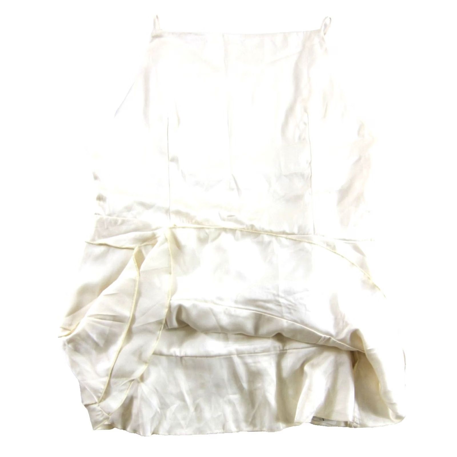 Vintage Bella Barnett Ivory Satin Spaghetti Strap Short Dress Plus 3XL NWT Size 40" / US 18 - 5 Thumbnail