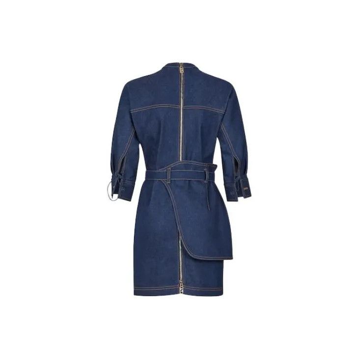 Fendi o1s1wg110125 Dress in Blue Size XXL / US 16-18 / IT 52-54 - 3 Thumbnail