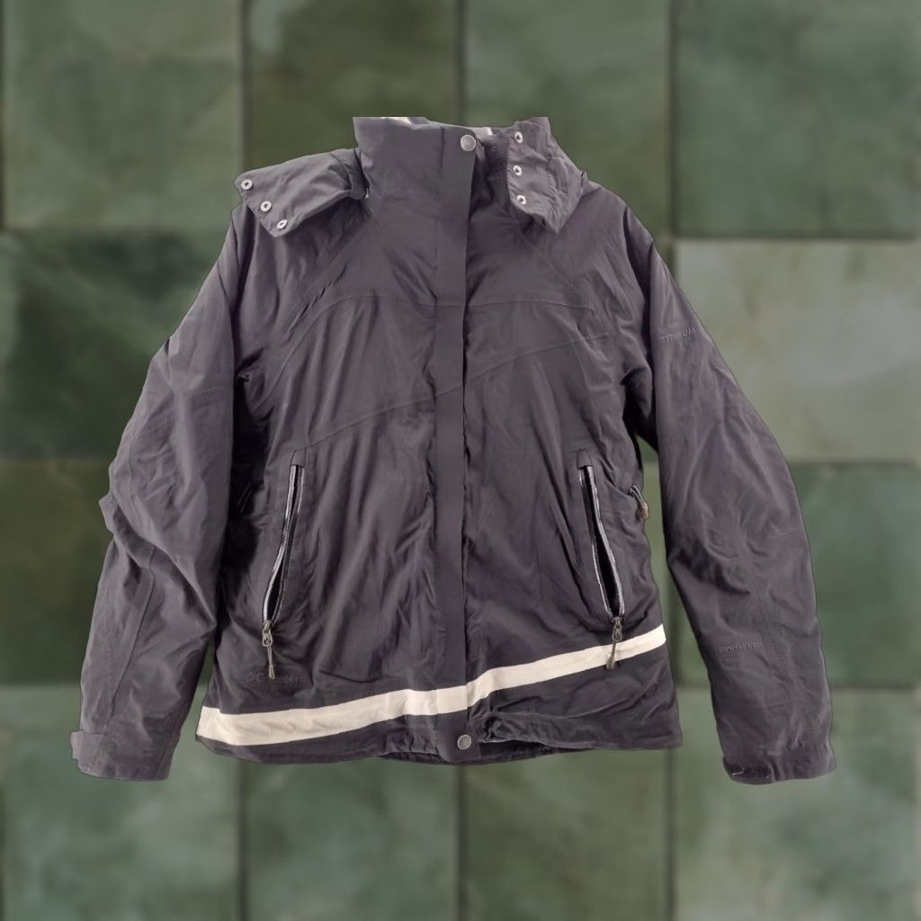 Vintage Columbia Jacket Womens Medium Black Interchange Omni-Heat Tech Fall Winter Outer Shell Polyester Zip Jacket Coat Size M / US 6-8 / IT 42-44 - 1 Thumbnail
