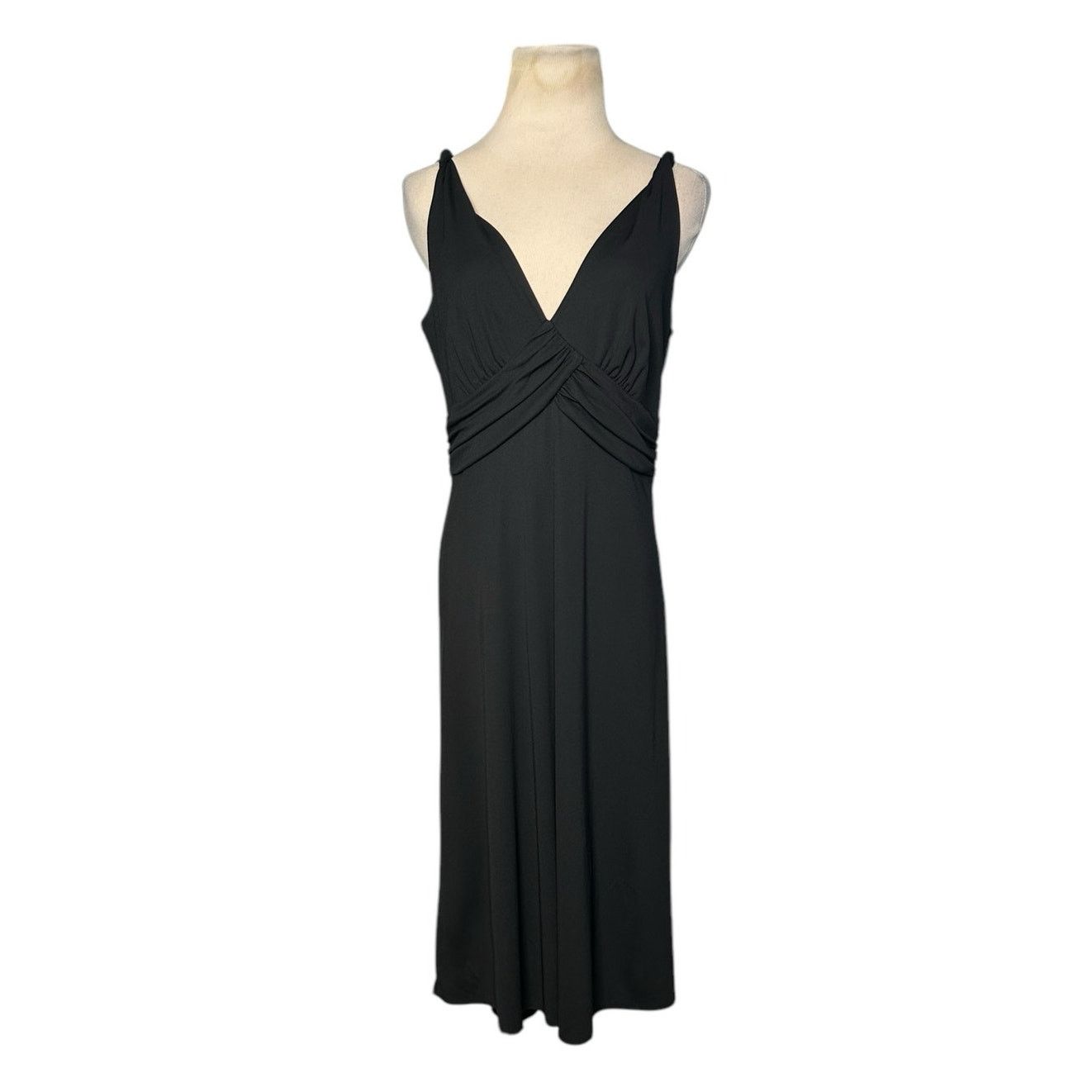Loft Loft black sleeveless twisted straps midi dress size 8 Size M / US 6-8 / IT 42-44 - 1 Thumbnail