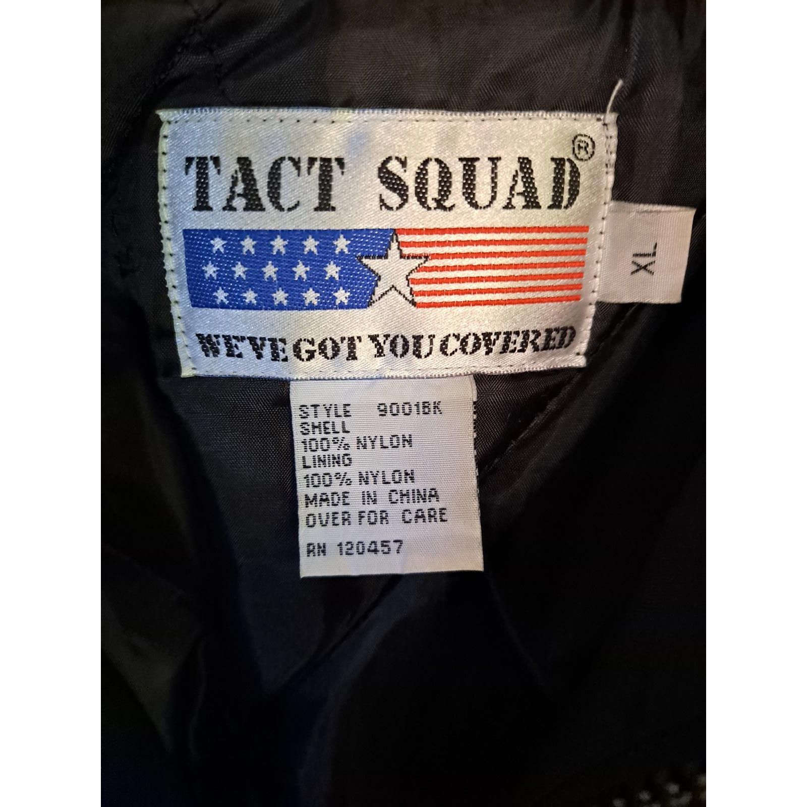 Tact Squad Black Insulated Jacket with Hook and Loop Front P