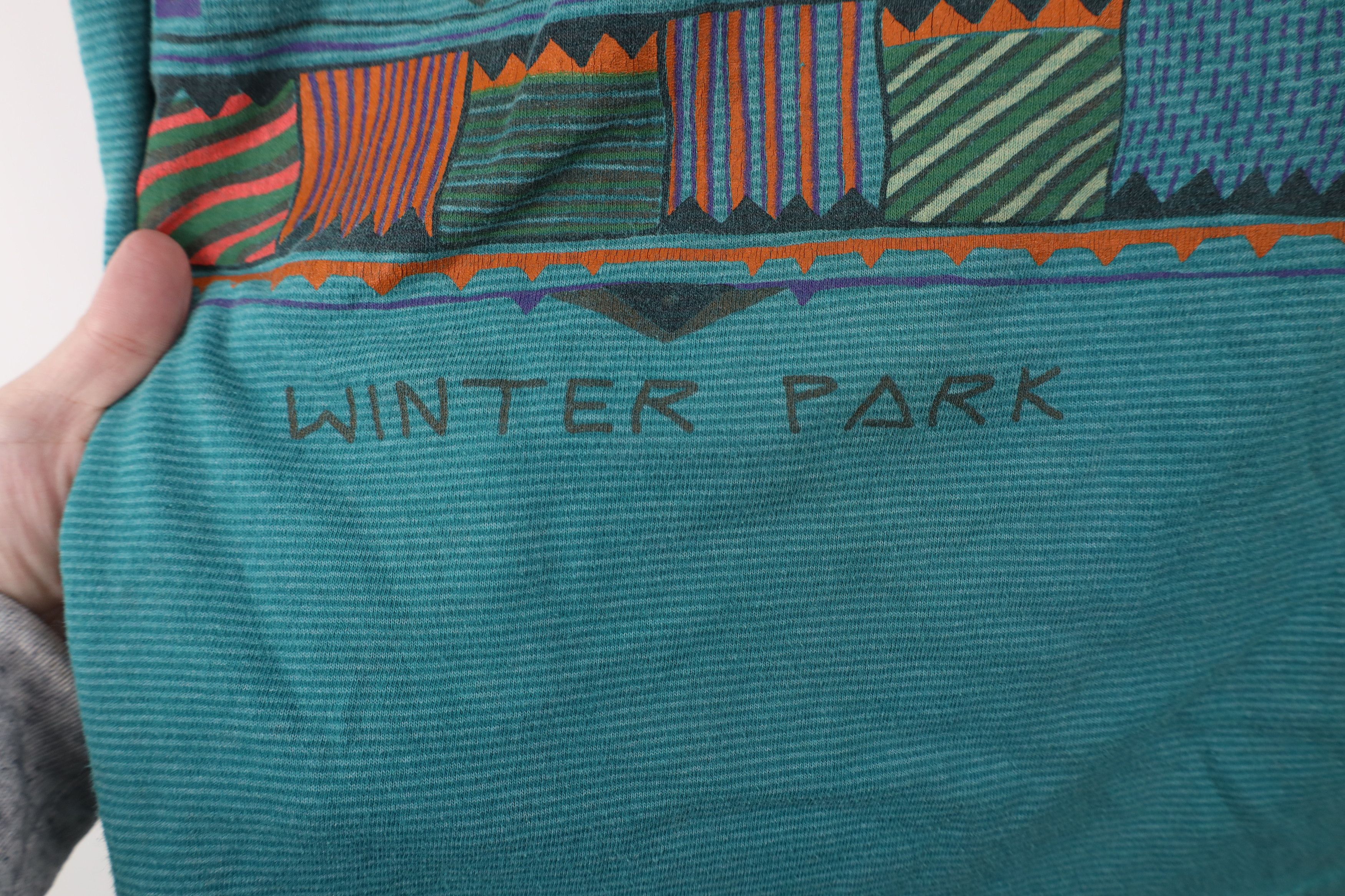Vintage Vintage 90s Streetwear Abstract Striped Park T-Shirt USA Size US M / EU 48-50 / 2 - 5 Thumbnail