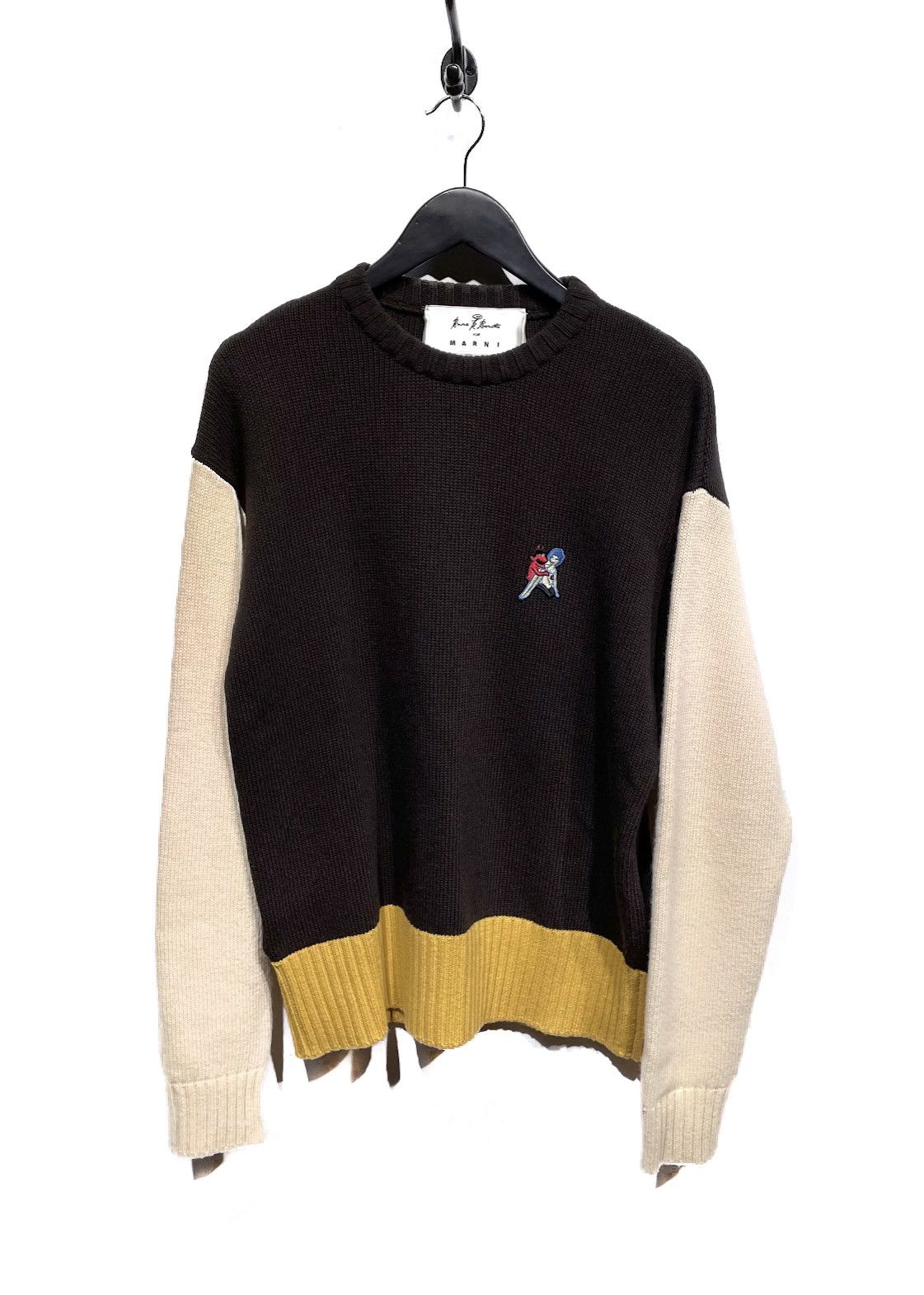 Marni Marni X Bruno Bozzetto Brown Wool Colourblock Sweater Size US XS / EU 42 / 0 - 1 Thumbnail
