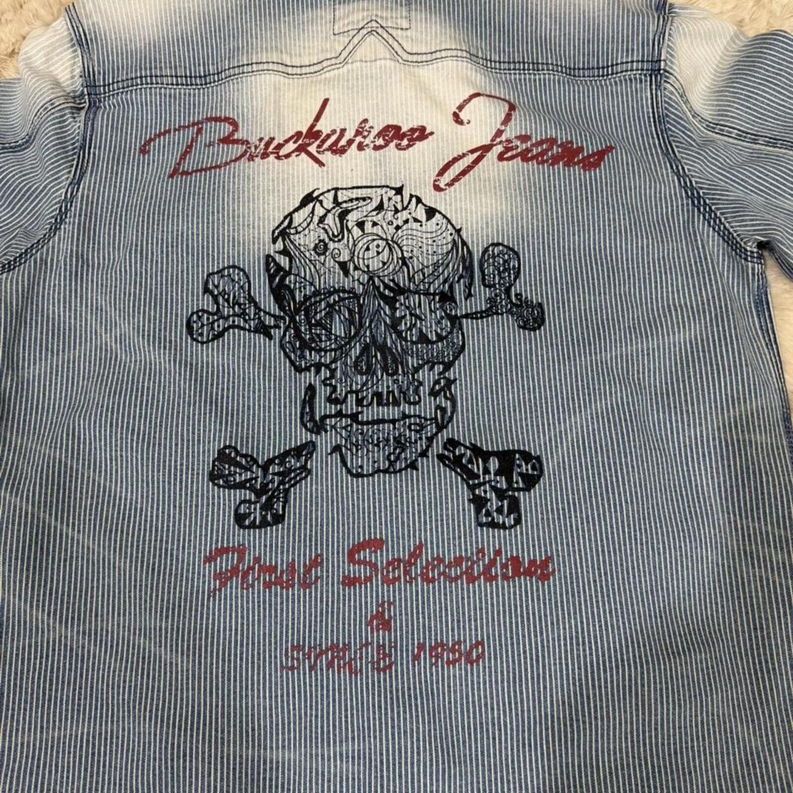 Ed Hardy Vintage Rare Buckaroo blue jacket style button up shirt Size US L / EU 52-54 / 3 - 2 Thumbnail