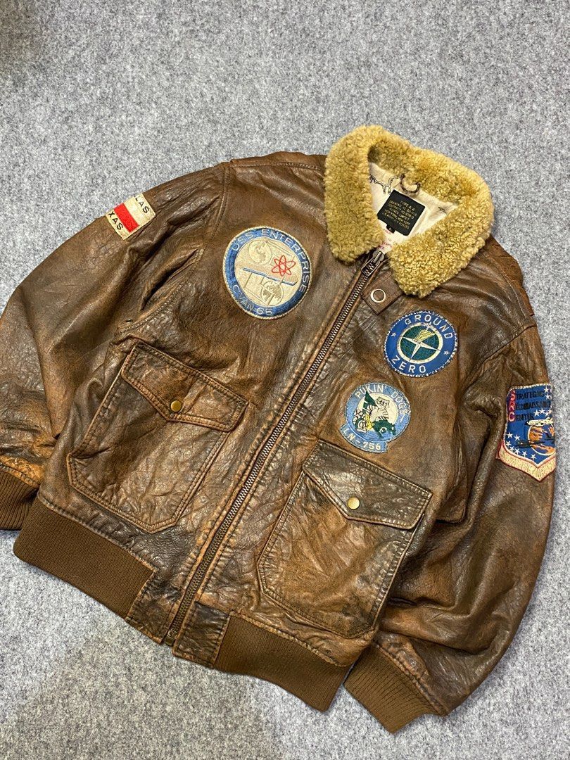 Avirex G-1 leather jacket 80 style amargedon style