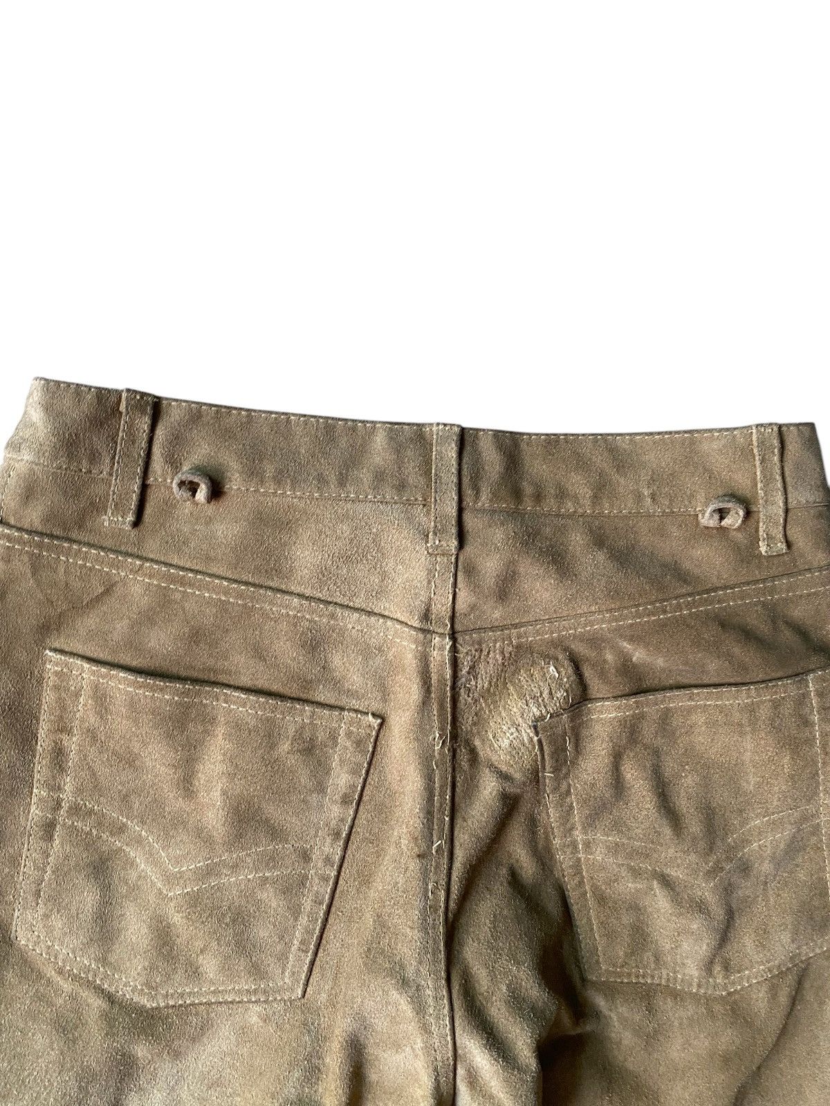 Japanese Brand × Le Grande Bleu (L.G.B.) × Vintage VINTAGE LARRY CAPS "saiz 28" LEATHER BEEF PANTS NICE DESIGN Size US 28 / EU 44 - 7 Thumbnail