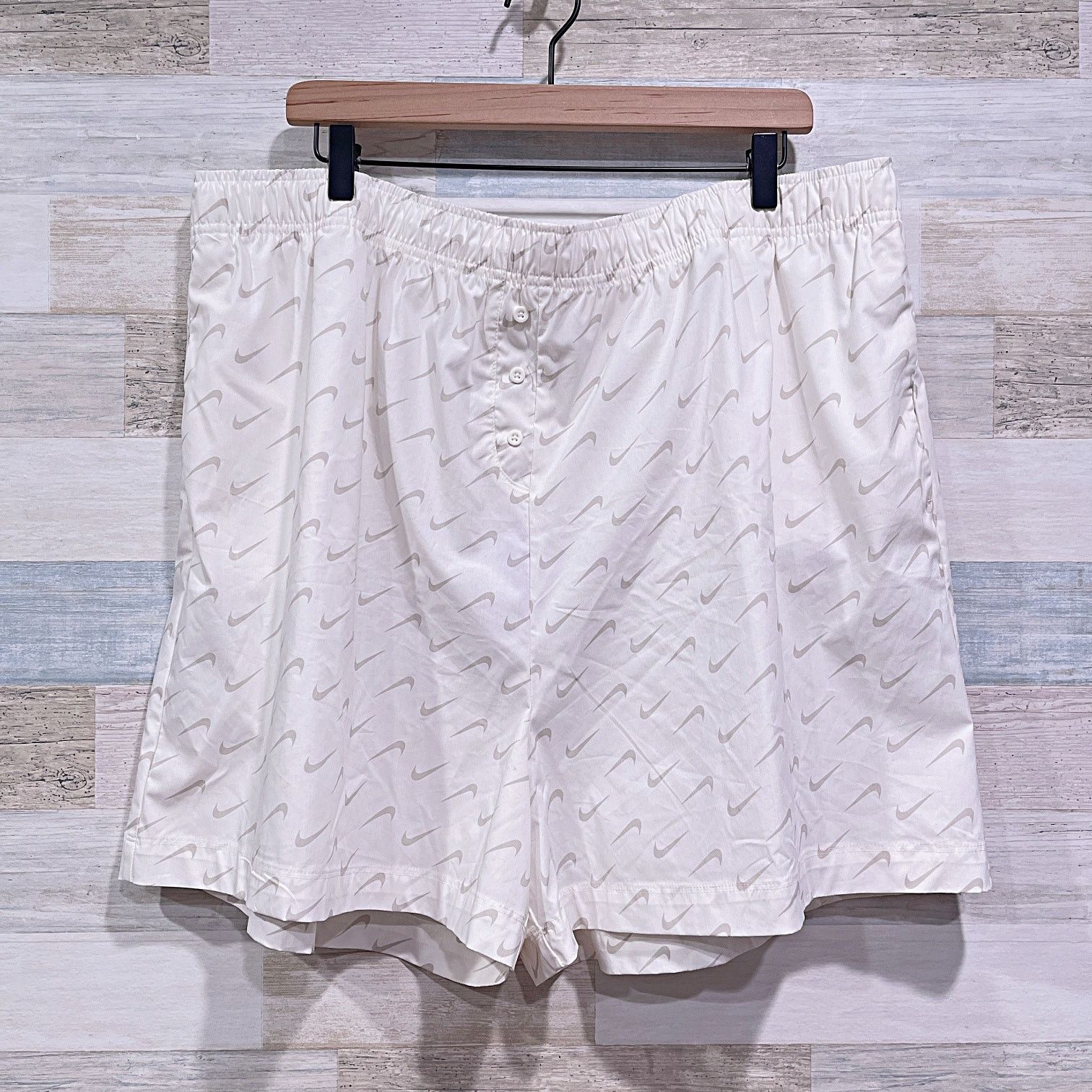 Nike Nike Everyday Modern High-Waisted Logo Short Beige Women XXL Size 40" / US 18 - 1 Thumbnail