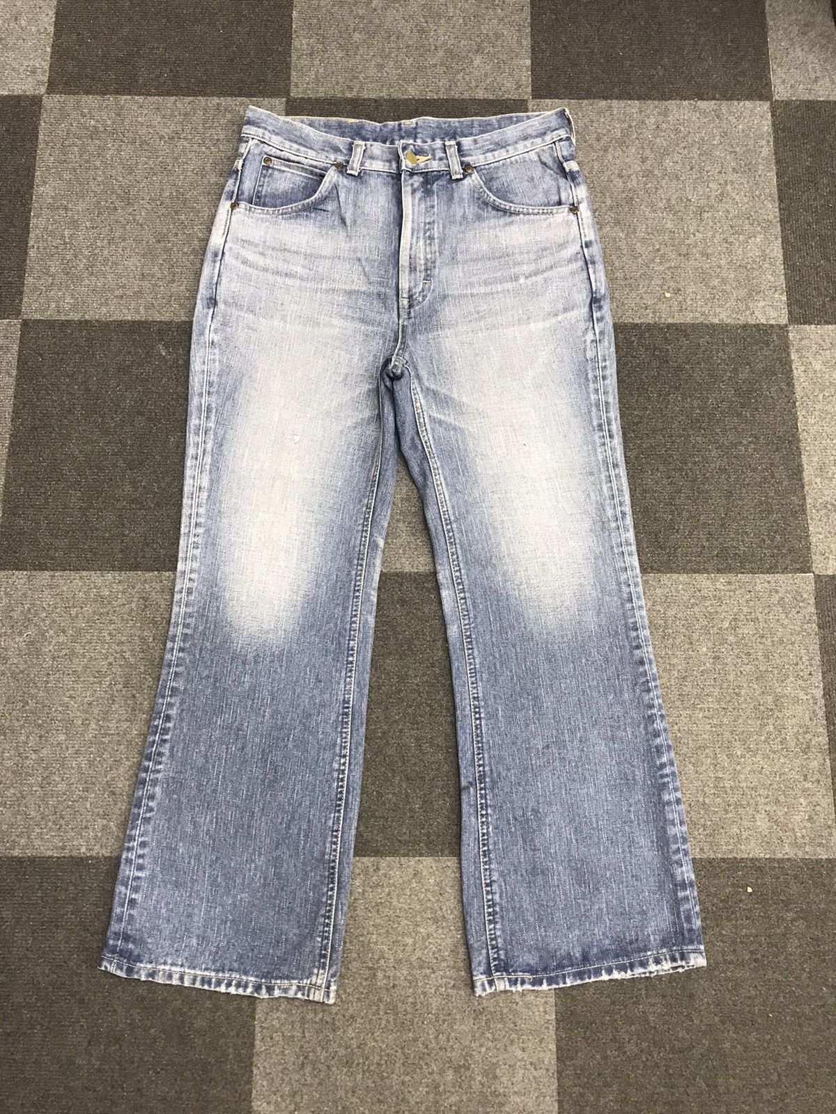 image of Lee Distressed Flare Jeans in Medium Wash, Men's (Size 30)