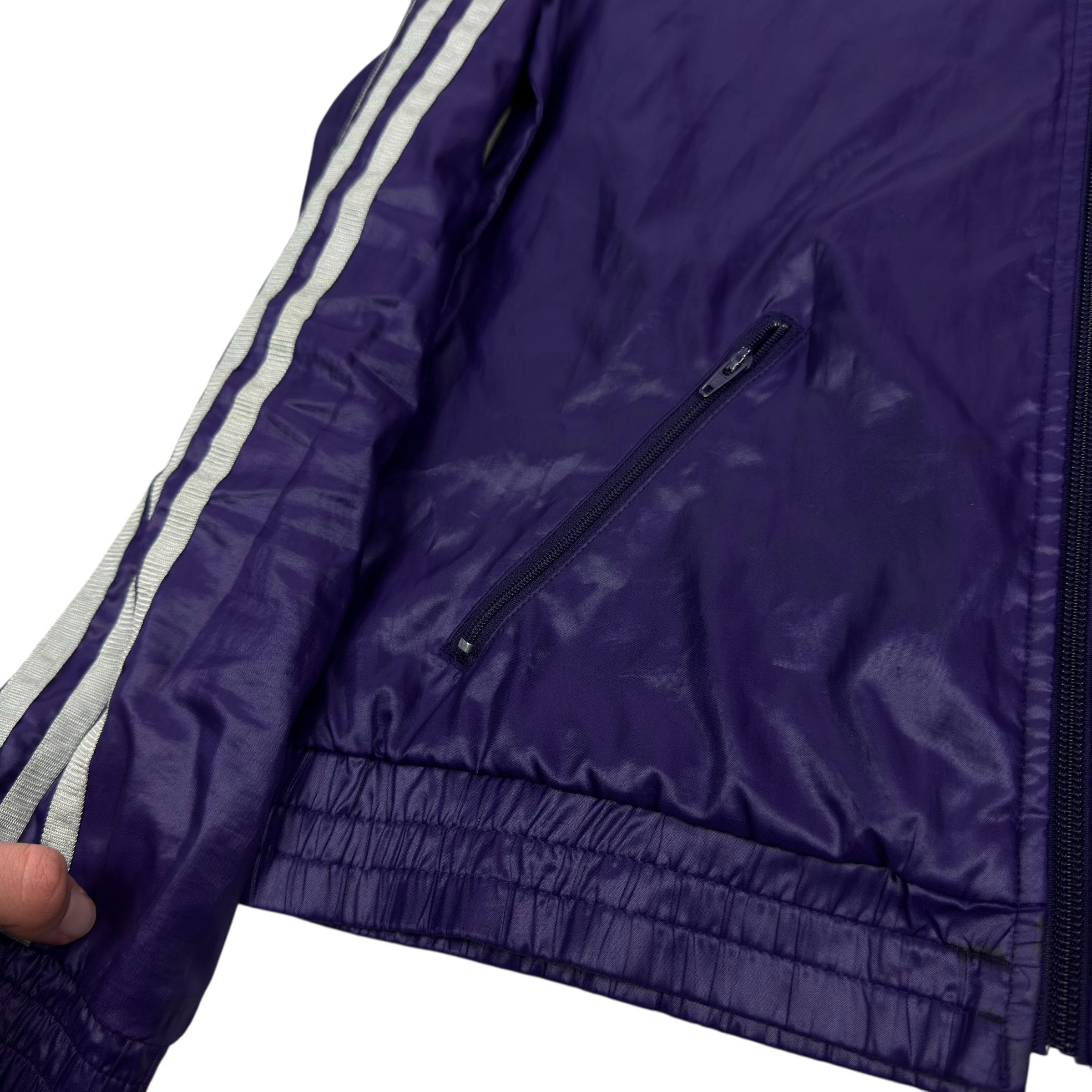Adidas Adidas K-Way Women's Purple Full Zip Windbreaker Jacket 34 Size XXS / US 00 / IT 34 - 5 Thumbnail