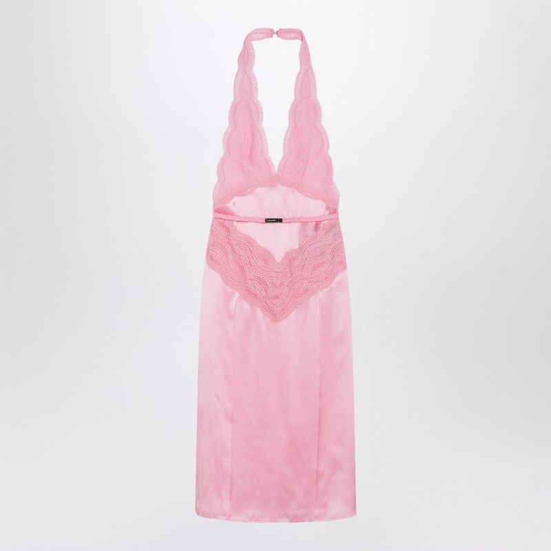 Gucci Gucci Pink Satin And Lace Dress Size ONE SIZE - 1 Thumbnail