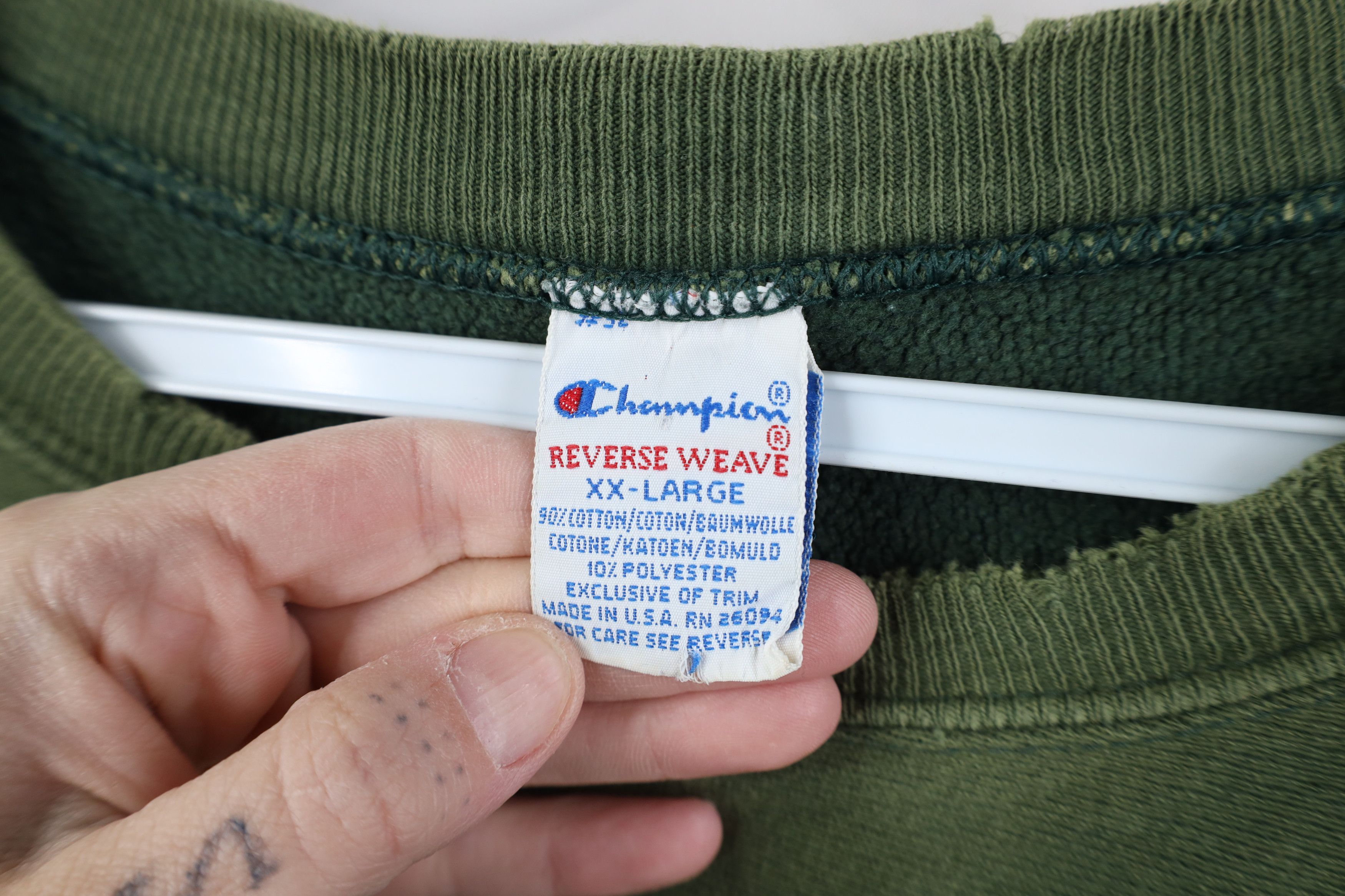 Champion Vintage 80s 90s Champion Reverse Weave Sweatshirt Green USA Size US XXL / EU 58 / 5 - 11 Thumbnail