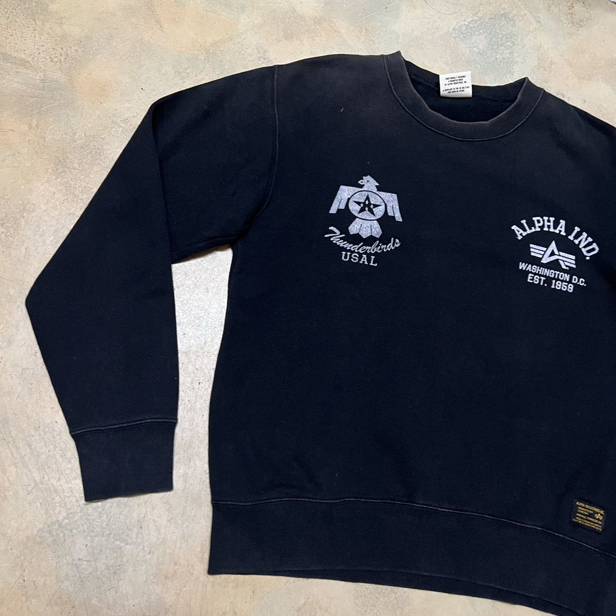 Alpha Industries × Vintage Vintage Alpha Industries Sweatshirt Size US L / EU 52-54 / 3 - 4 Thumbnail